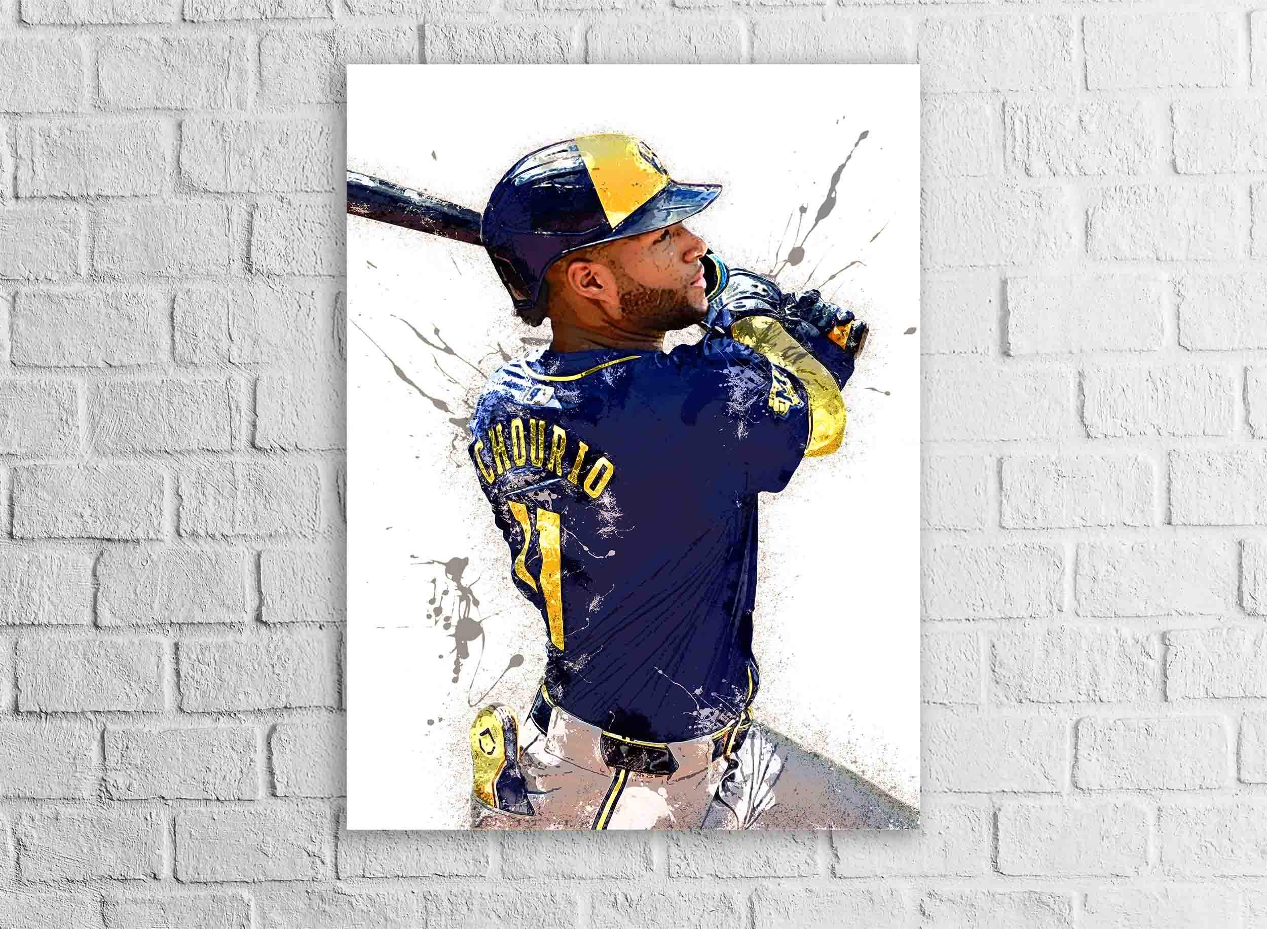 Jackson Chourio Poster: Milwaukee Brewers Art, Man Cave Decor