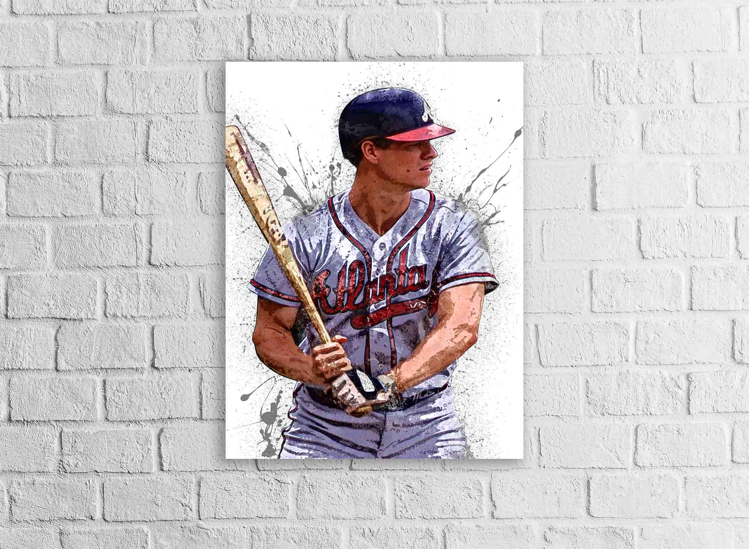 Dale Murphy Poster, Atlanta Braves, Gallery Canvas Wrap, Fine Art, Wall Decor for Man Cave, Kids room, Dorm Room
