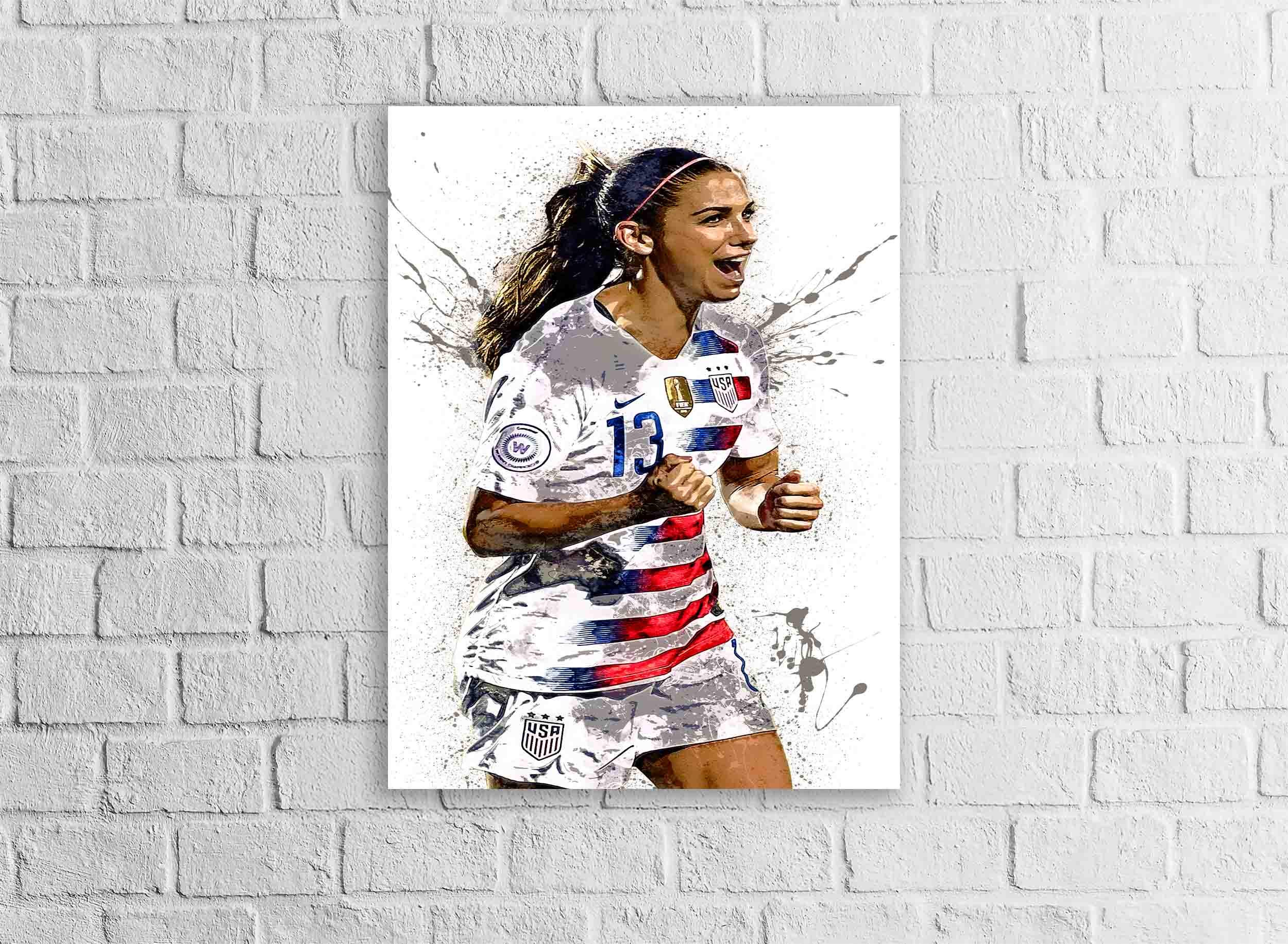 Alex Morgan Poster, Gallery Canvas Wrap or Museum-Quality Poster, Fine Art, Wall Decor for Man Cave, Kids room, Dorm Room