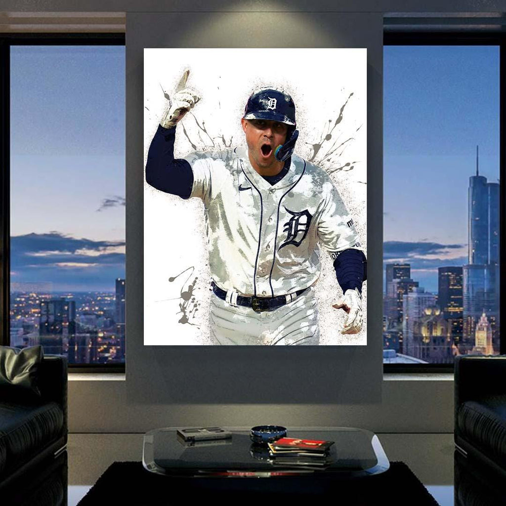 Spencer Torkelson Poster, Detroit Tigers, Gallery Canvas Wrap, Fine Art, Wall Decor for Man Cave, Kids room, Dorm Room