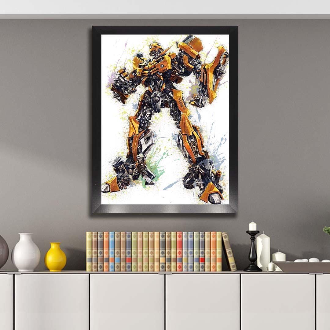 Bumblebee Poster, Transformers, Gallery Canvas Wrap or Museum-Quality Poster Print, Fine Art, Man Cave, Office or Dorm Room