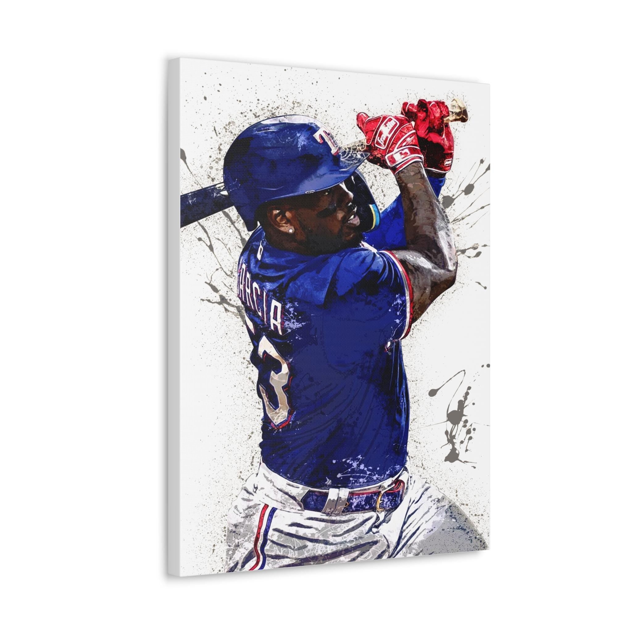 Adolis García Poster: Texas Rangers Canvas Art, Sports Decor