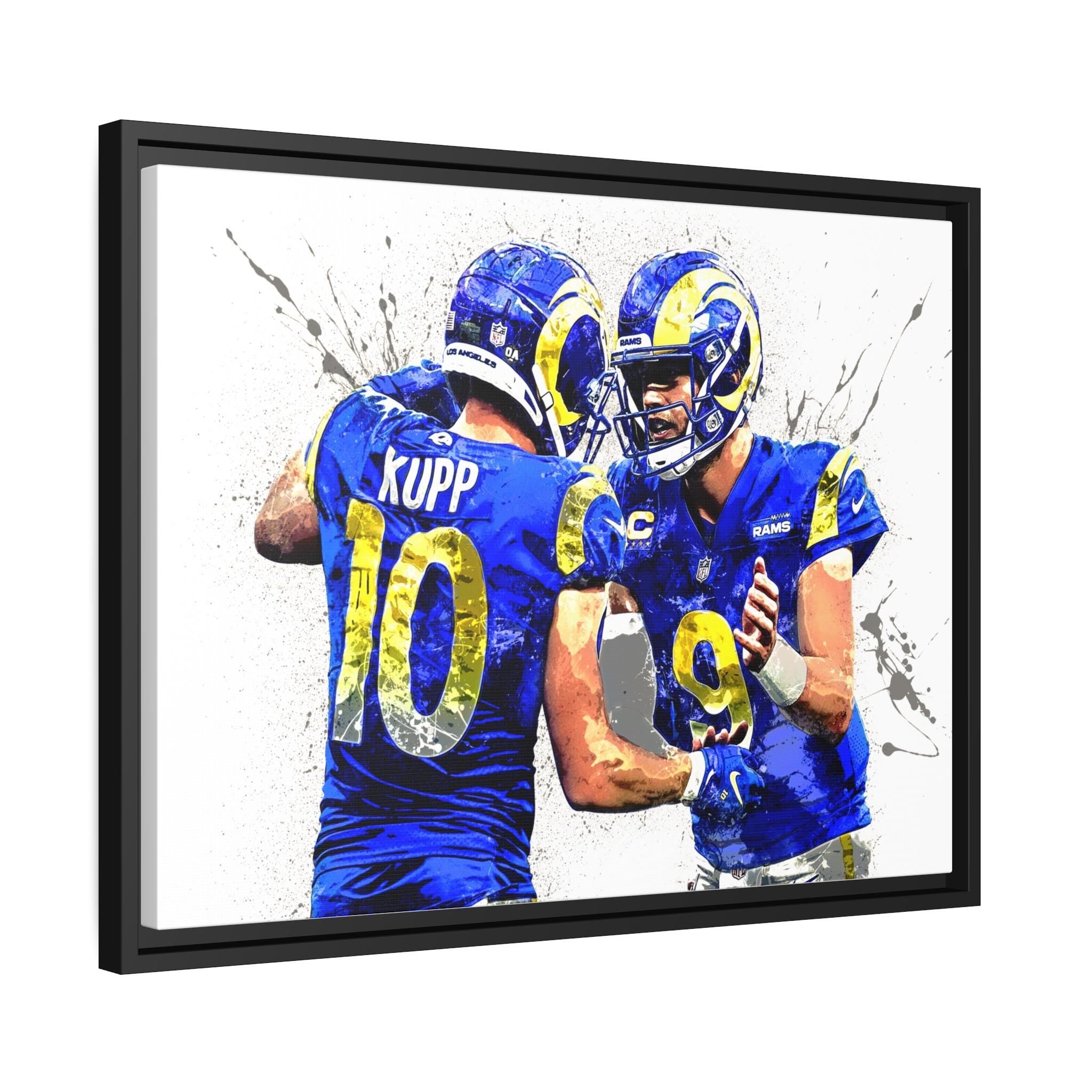 Matthew Stafford, Cooper Kupp, Los Angeles Rams, Canvas Wrap or Museum-Quality Poster, Fine Art, Man Cave, Kids room, Office