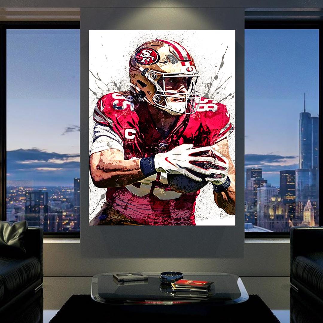 George Kittle Poster: San Francisco 49ers Fine Art - Man Cave Decor