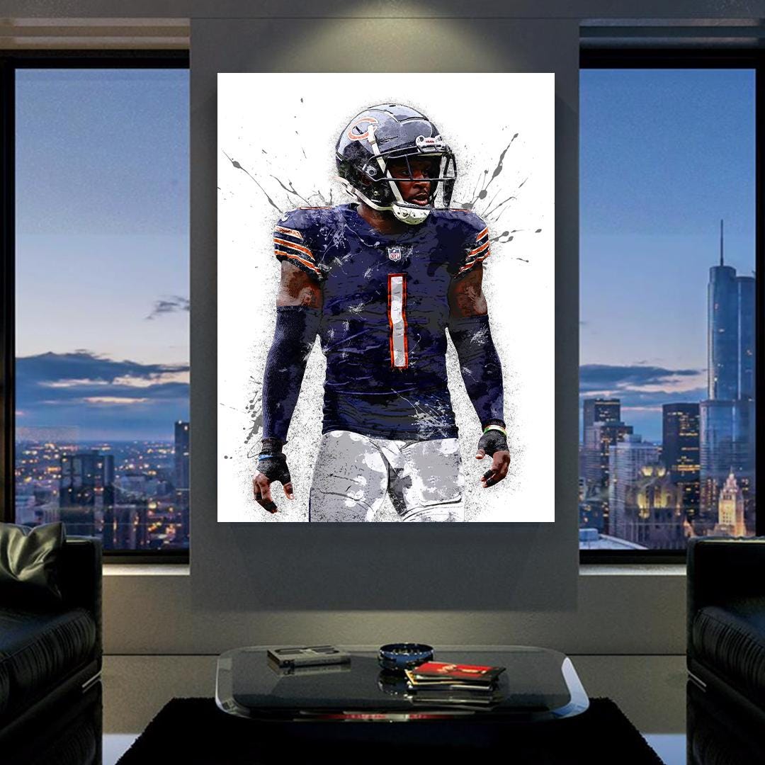 Jaylon Johnson Chicago Bears Poster: Man Cave Wall Art