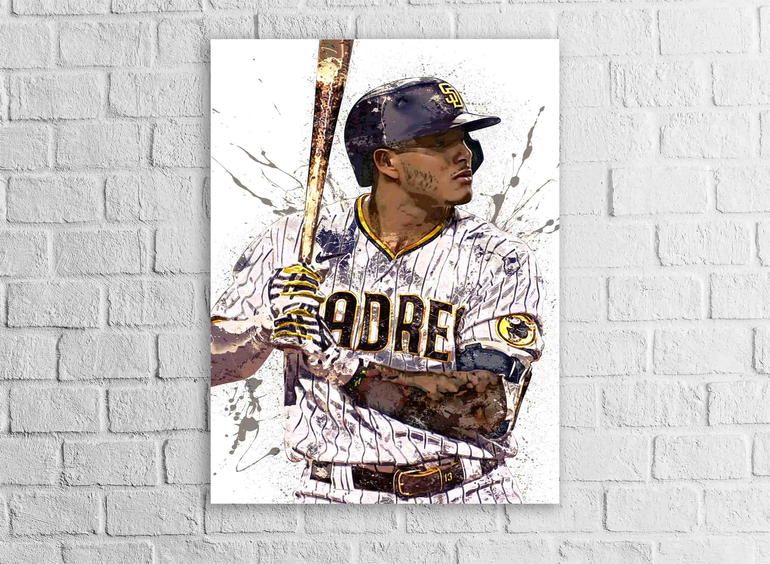 Manny Machado Poster, San Diego Padres, Gallery Canvas Wrap, Fine Art, Wall Decor for Man Cave, Kids room, Dorm Room