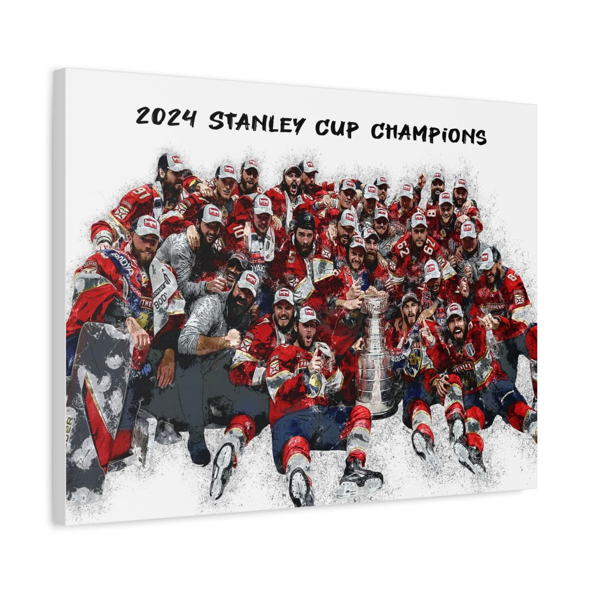 Florida Panthers 2024 Stanley Cup Champions Art Print: Man Cave Decor