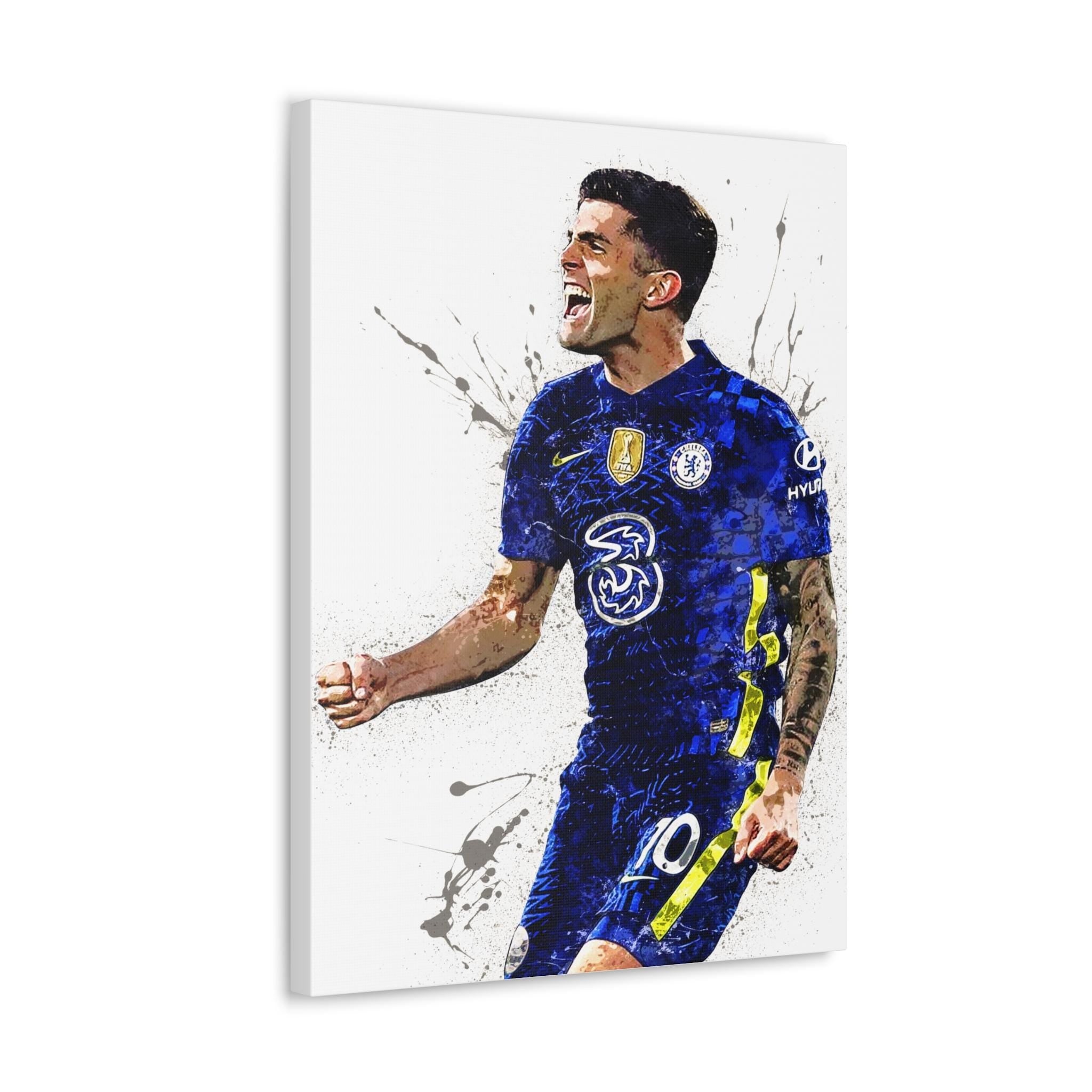 Christian Pulisic Print, Gallery Canvas Wrap or Museum-Quality Poster, Fine Art, Man Cave, Kids room, Dorm Room