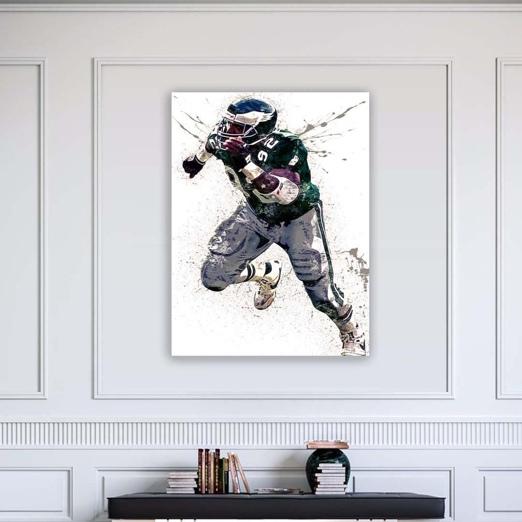 Reggie White Poster, Philadelphia Eagles, Gallery Canvas Wrap or Premium Poster, Fine Art, Man Cave, Kids room