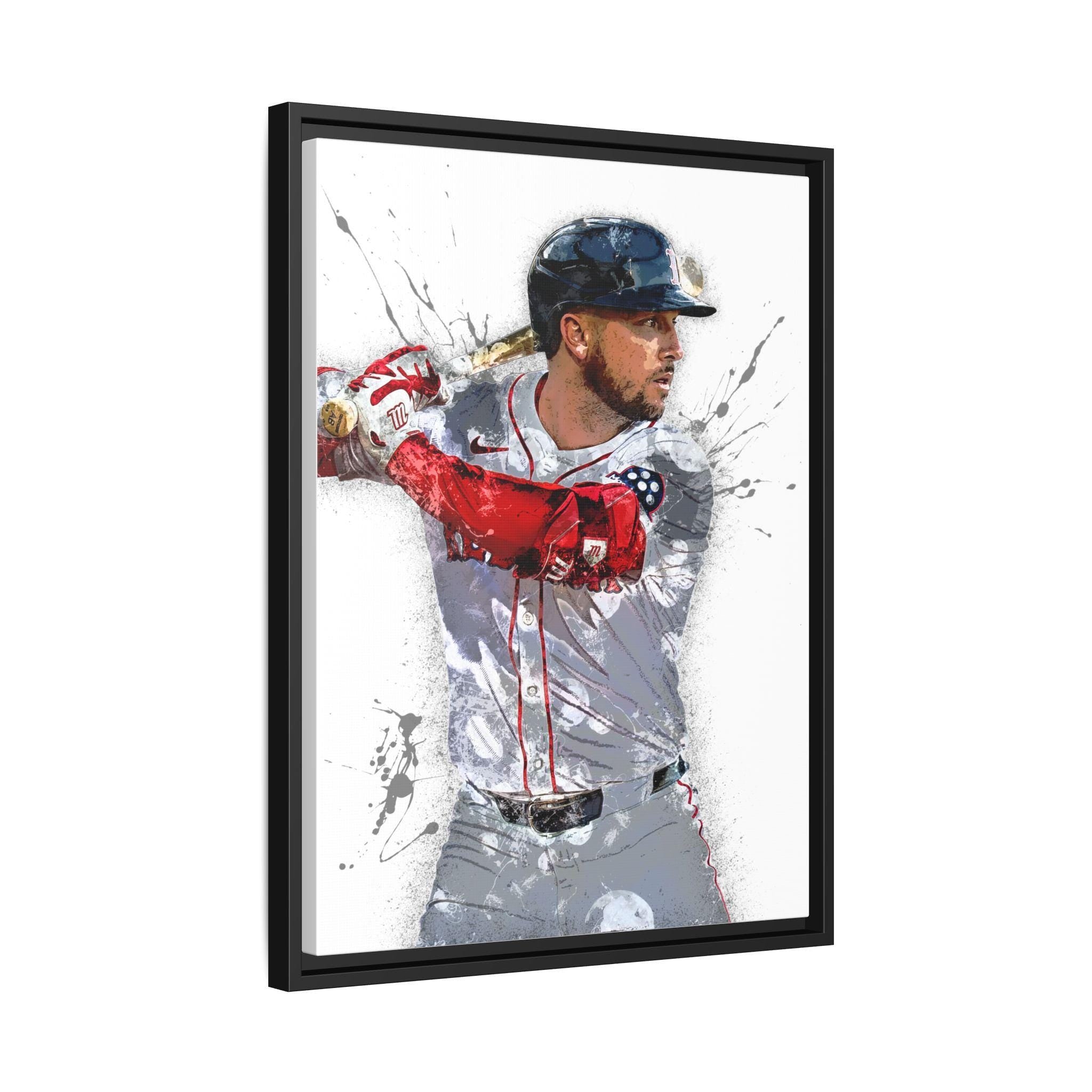 Alex Bregman Poster, Boston Red Sox, Gallery Canvas Wrap or Museum-Quality Poster Print, Fine Art, Man Cave, Office or Kids Room