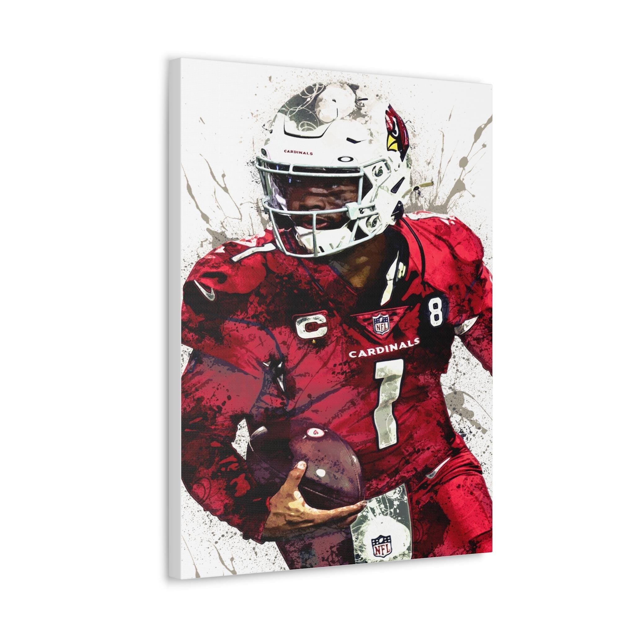 Kyler Murray Poster, Arizona Cardinals, Gallery Canvas Wrap or Museum-Quality Poster, Fine Art, Wall Decor for Man Cave, Kids room