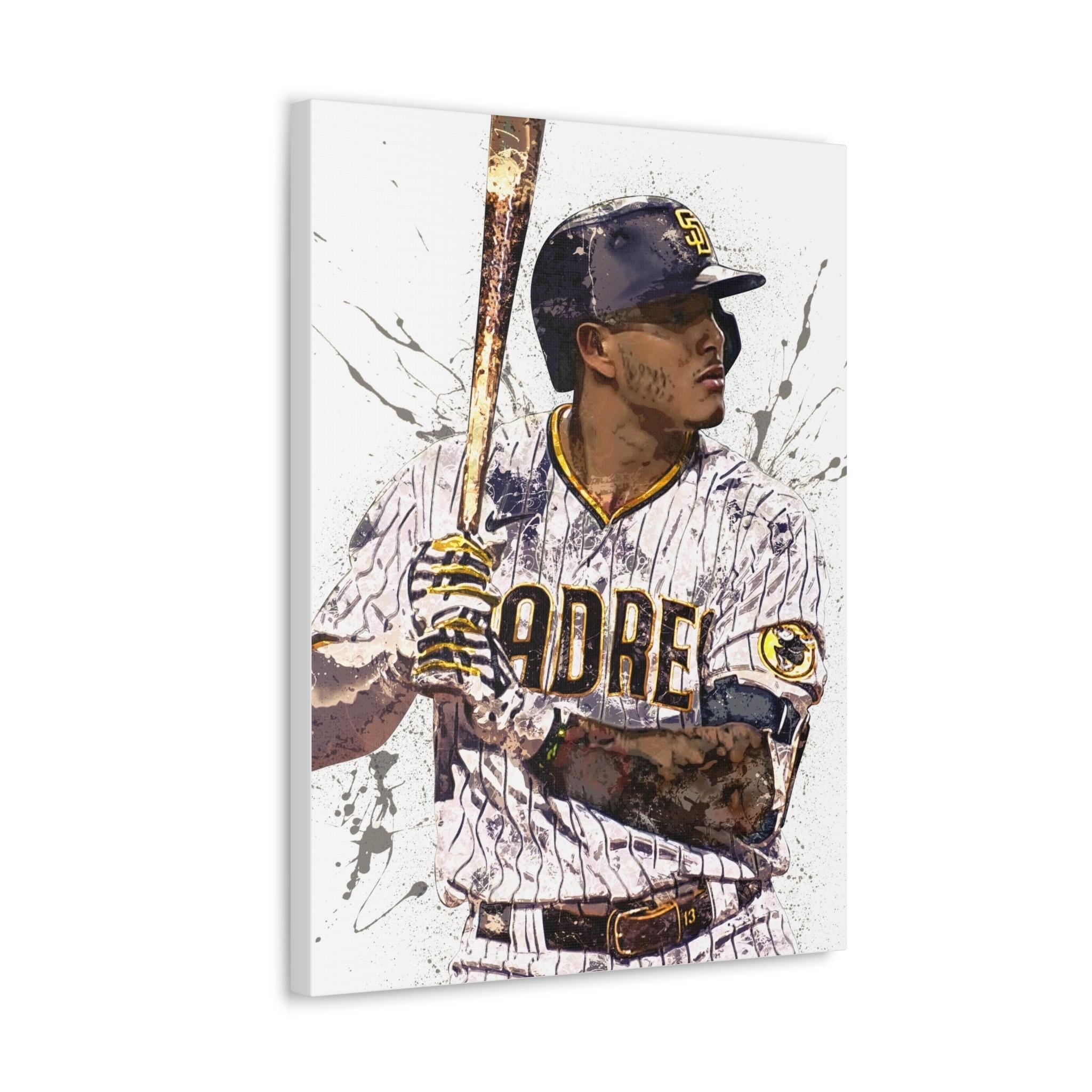 Manny Machado Poster, San Diego Padres, Gallery Canvas Wrap, Fine Art, Wall Decor for Man Cave, Kids room, Dorm Room
