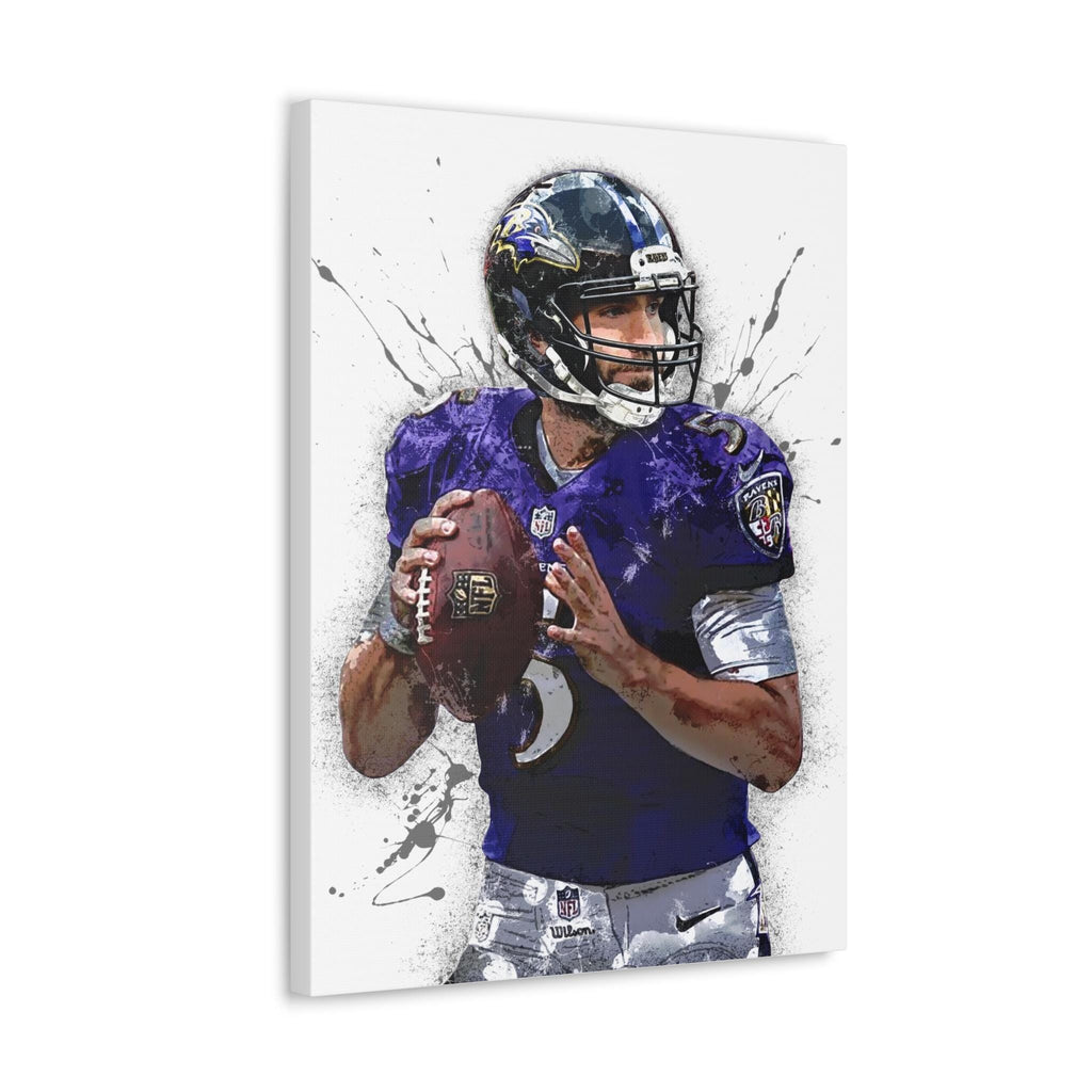Joe Flacco Print, Baltimore Ravens, Gallery Canvas Wrap or Museum-Quality Poster, Fine Art, Wall Decor for Man Cave, Kids room