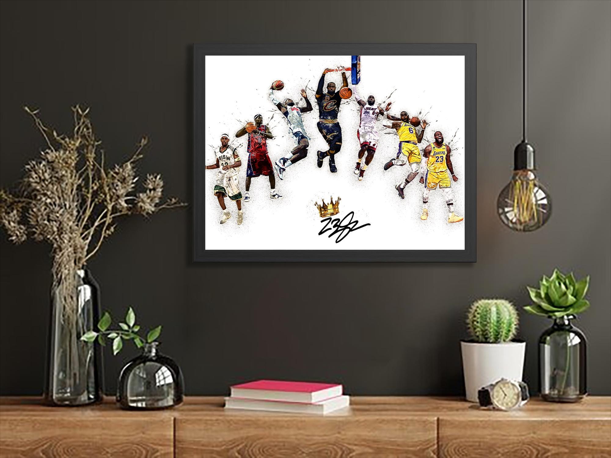 Lebron James, Through the Years, Gallery Canvas Wrap or Museum-Quality Poster, Fine Art, Man Cave, Kids room, Dorm Room