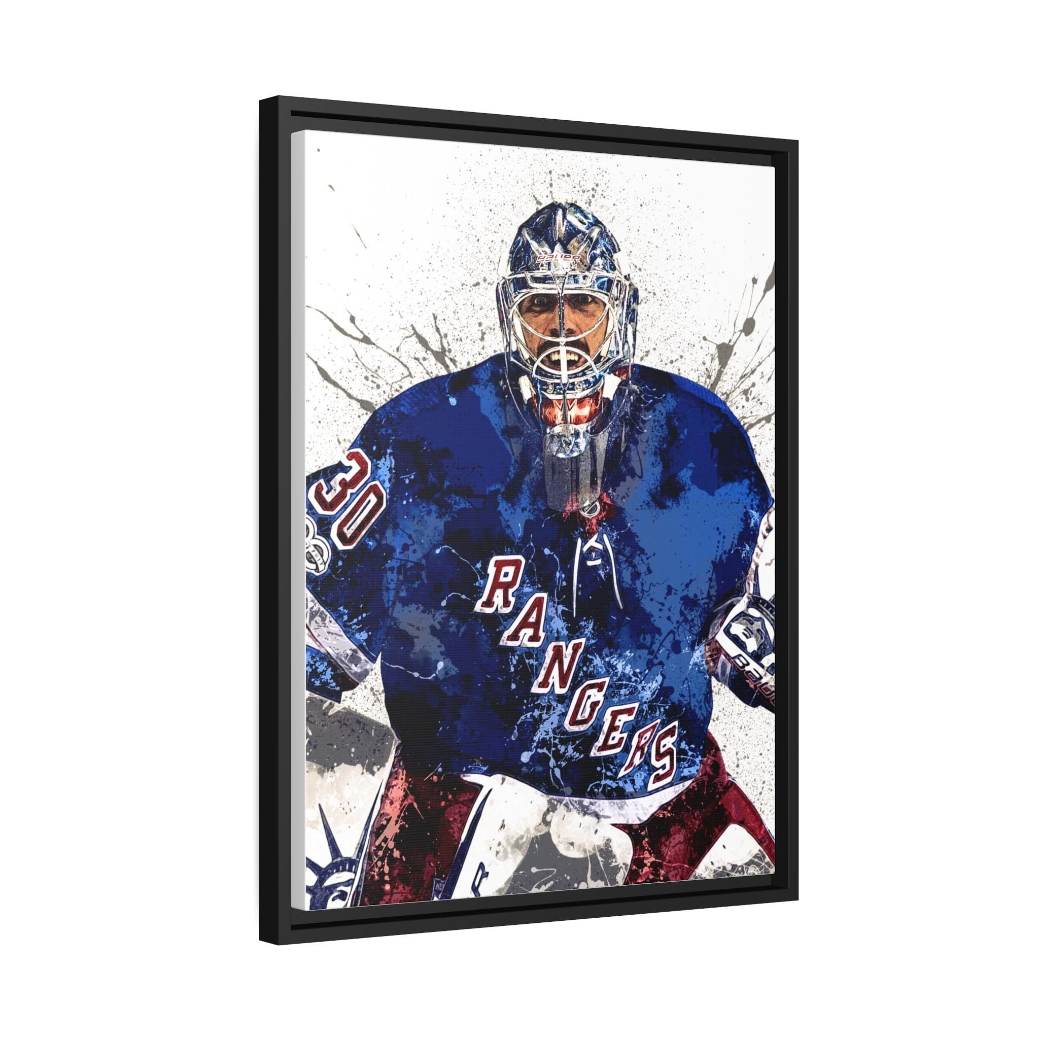 Henrik Lundqvist Poster, New York Rangers, Gallery Canvas Wrap or Museum-Quality Poster, Man Cave, Kids room, Office