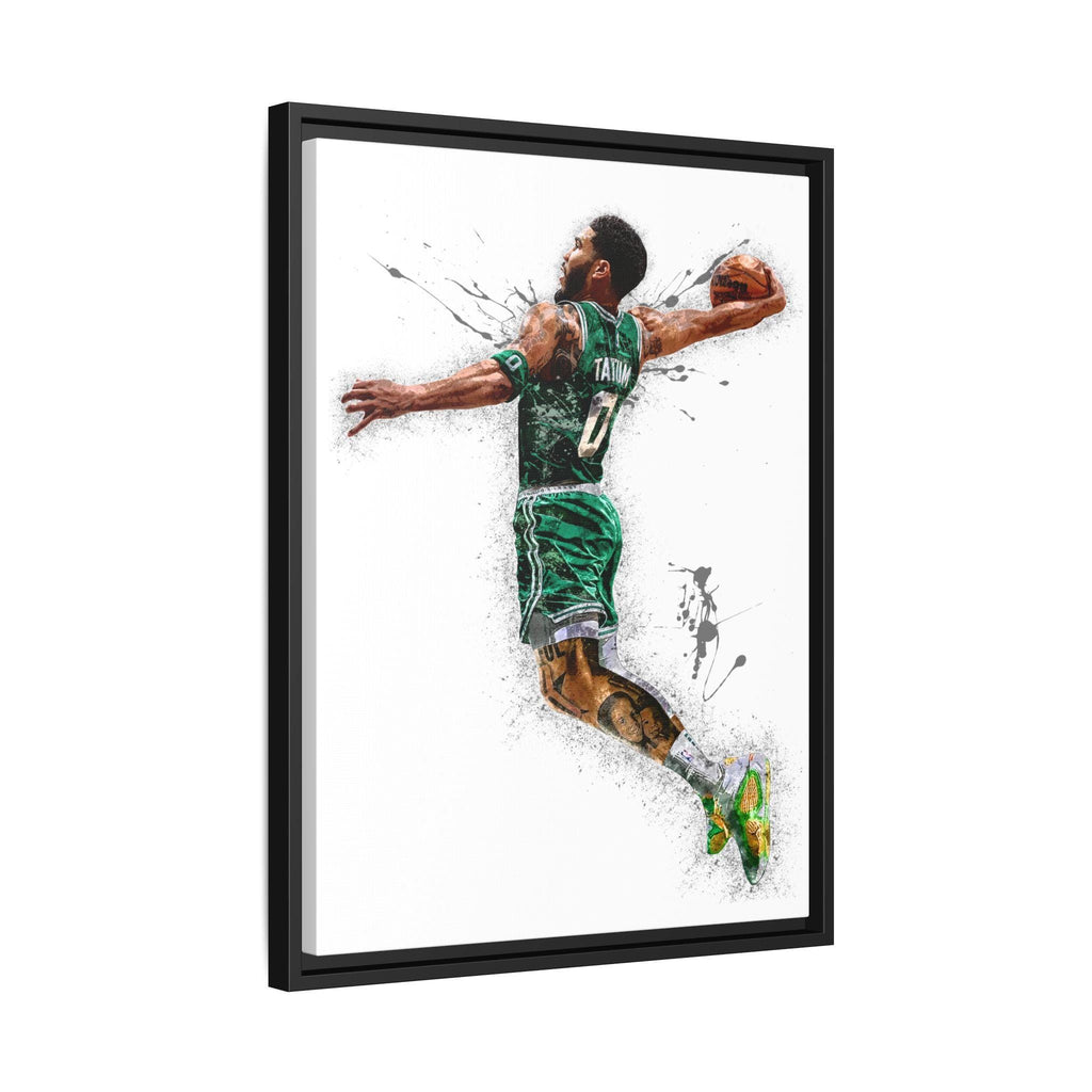 Jayson Tatum, Boston Celtics, Gallery Canvas Wrap or Museum-Quality Poster, Fine Art, Wall Decor for Man Cave, Kids room, Dorm Room