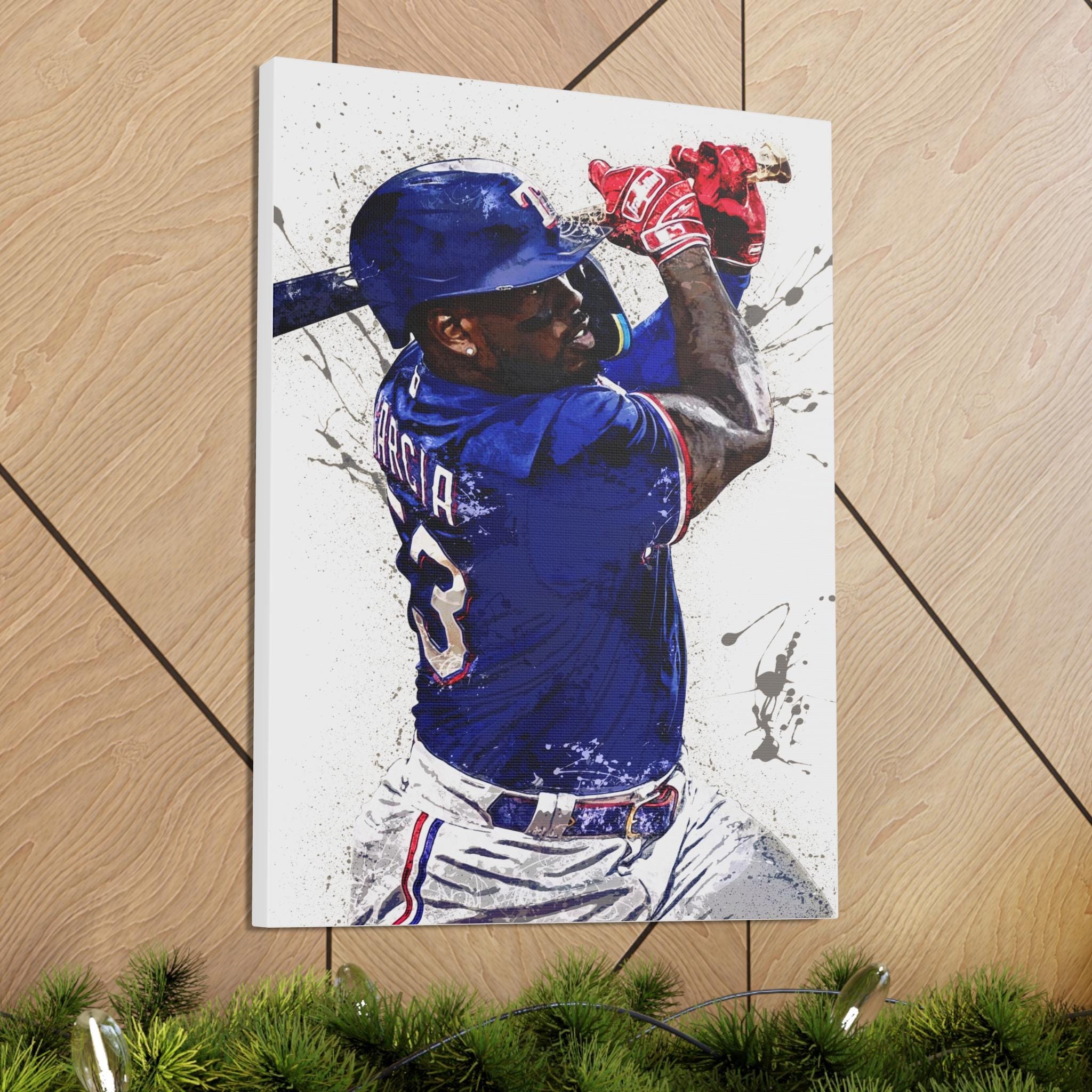 Adolis García Poster: Texas Rangers Canvas Art, Sports Decor