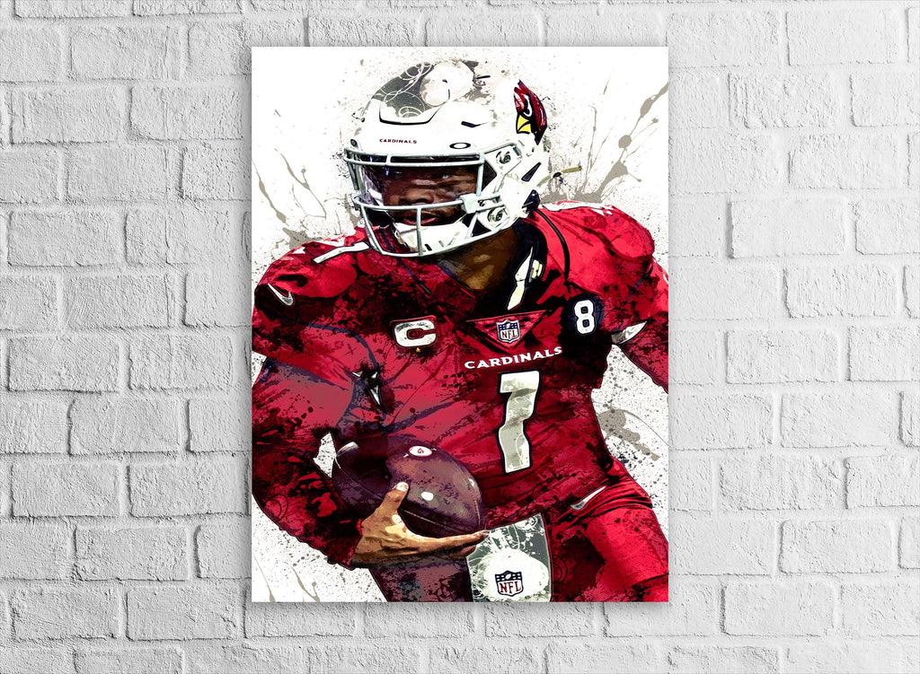 Kyler Murray Poster, Arizona Cardinals, Gallery Canvas Wrap or Museum-Quality Poster, Fine Art, Wall Decor for Man Cave, Kids room