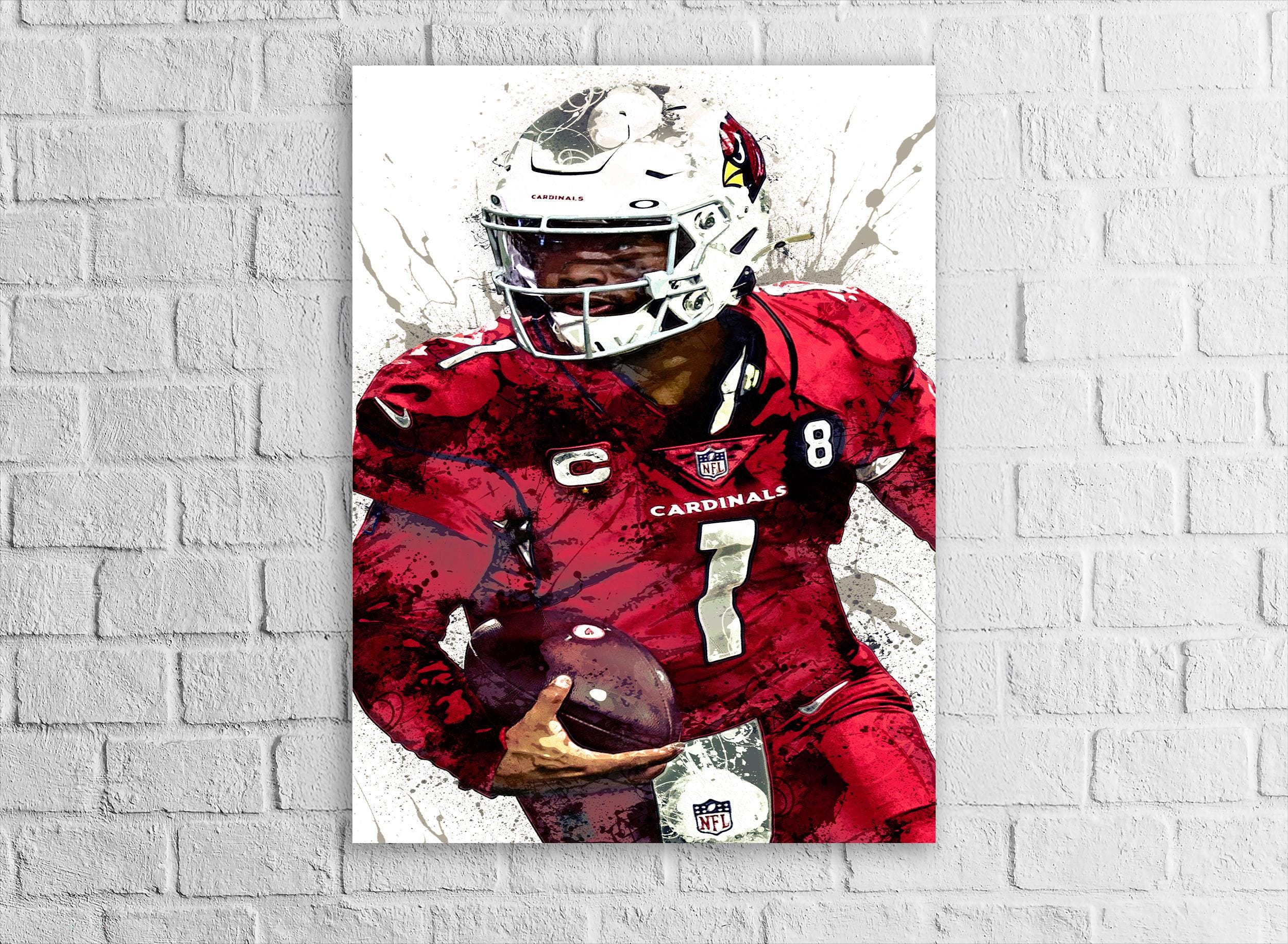 Kyler Murray Poster, Arizona Cardinals, Gallery Canvas Wrap or Museum-Quality Poster, Fine Art, Wall Decor for Man Cave, Kids room