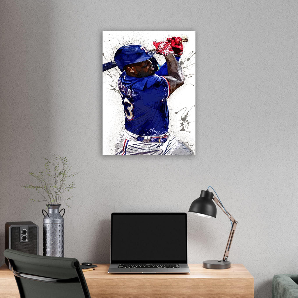 Adolis García Poster: Texas Rangers Canvas Art, Sports Decor