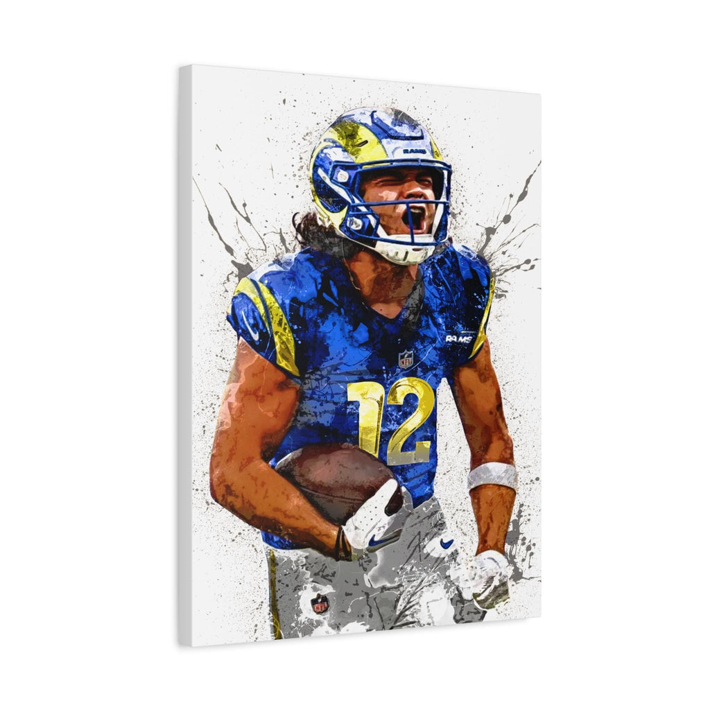Puka Nacua Poster, Los Angeles Rams, Gallery Canvas Wrap or Premium Poster, Fine Art Quality, Man Cave, Kids room, Office