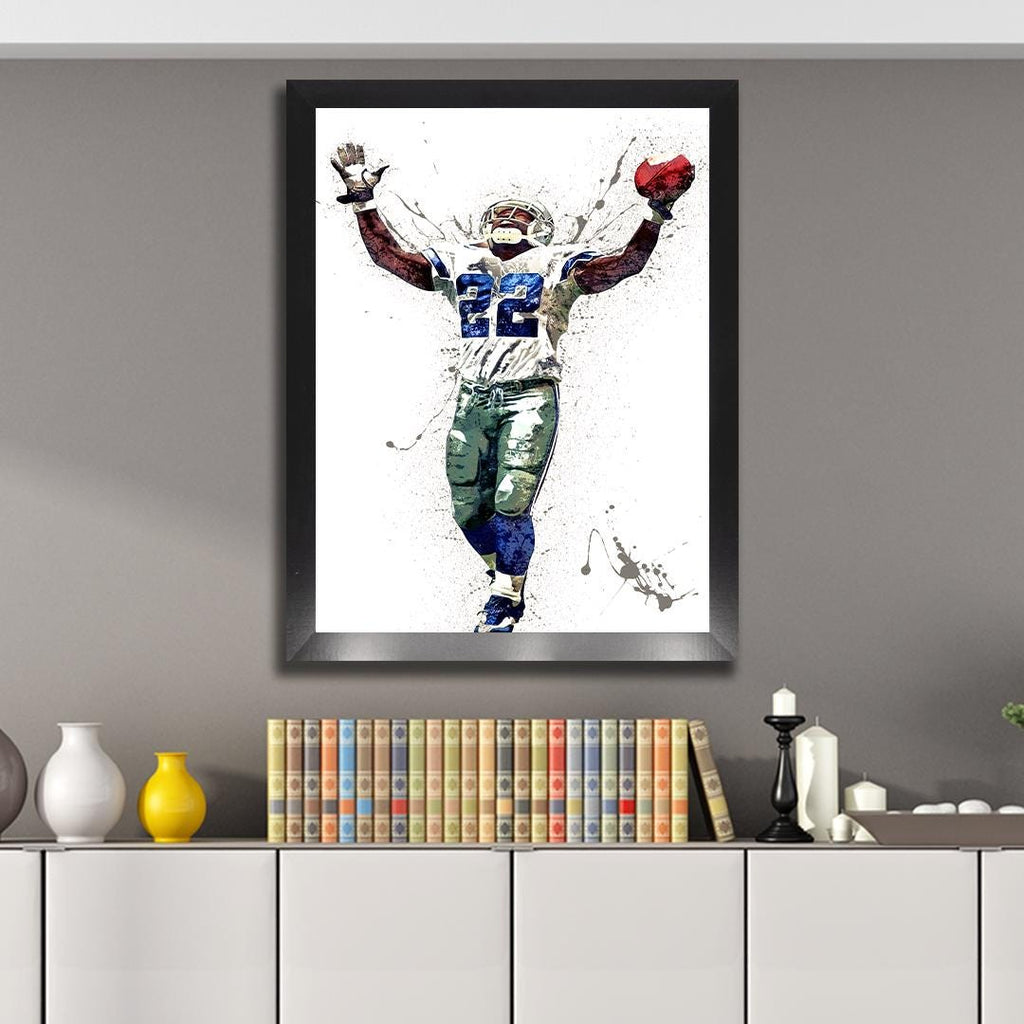Emmitt Smith Dallas Cowboys Art: Museum-Quality Football Poster or Canvas