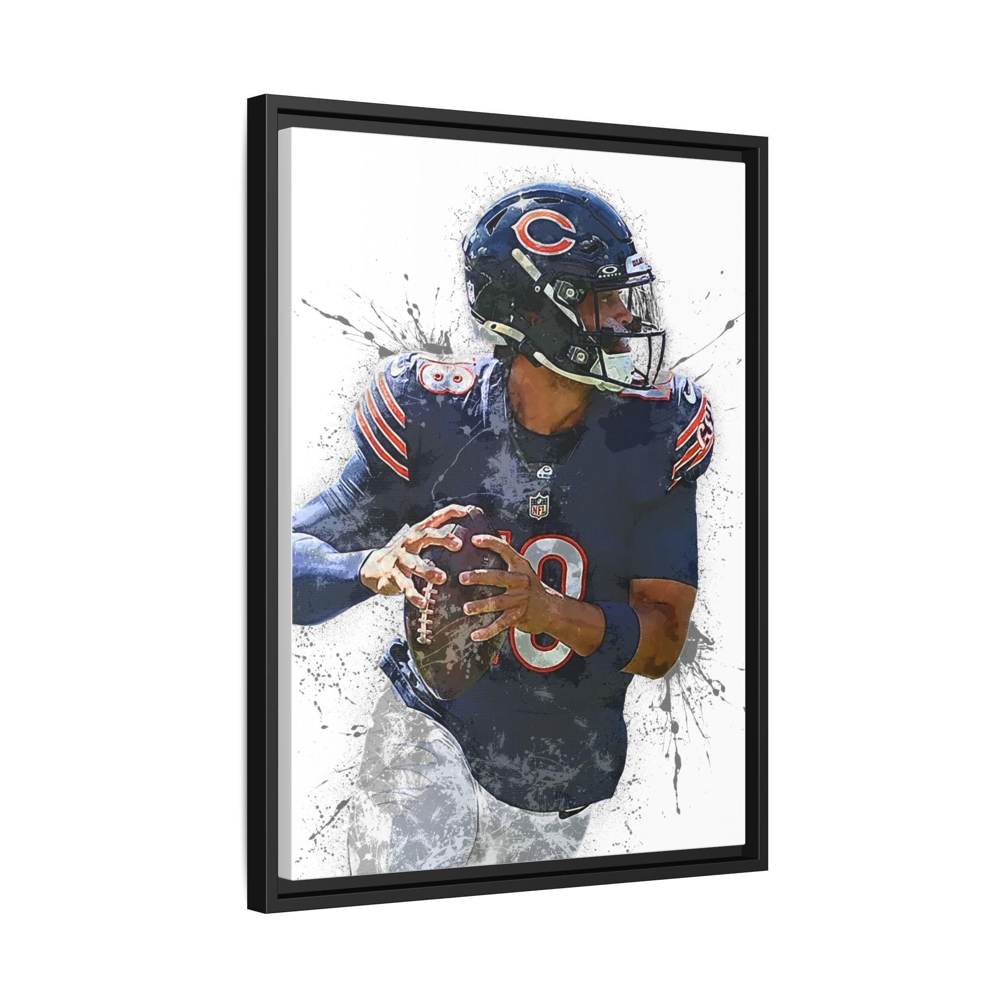 Caleb Williams, Chicago Bears, Gallery Canvas Wrap or Museum-Quality Poster, Fine Art, Wall Decor for Man Cave, Kids room