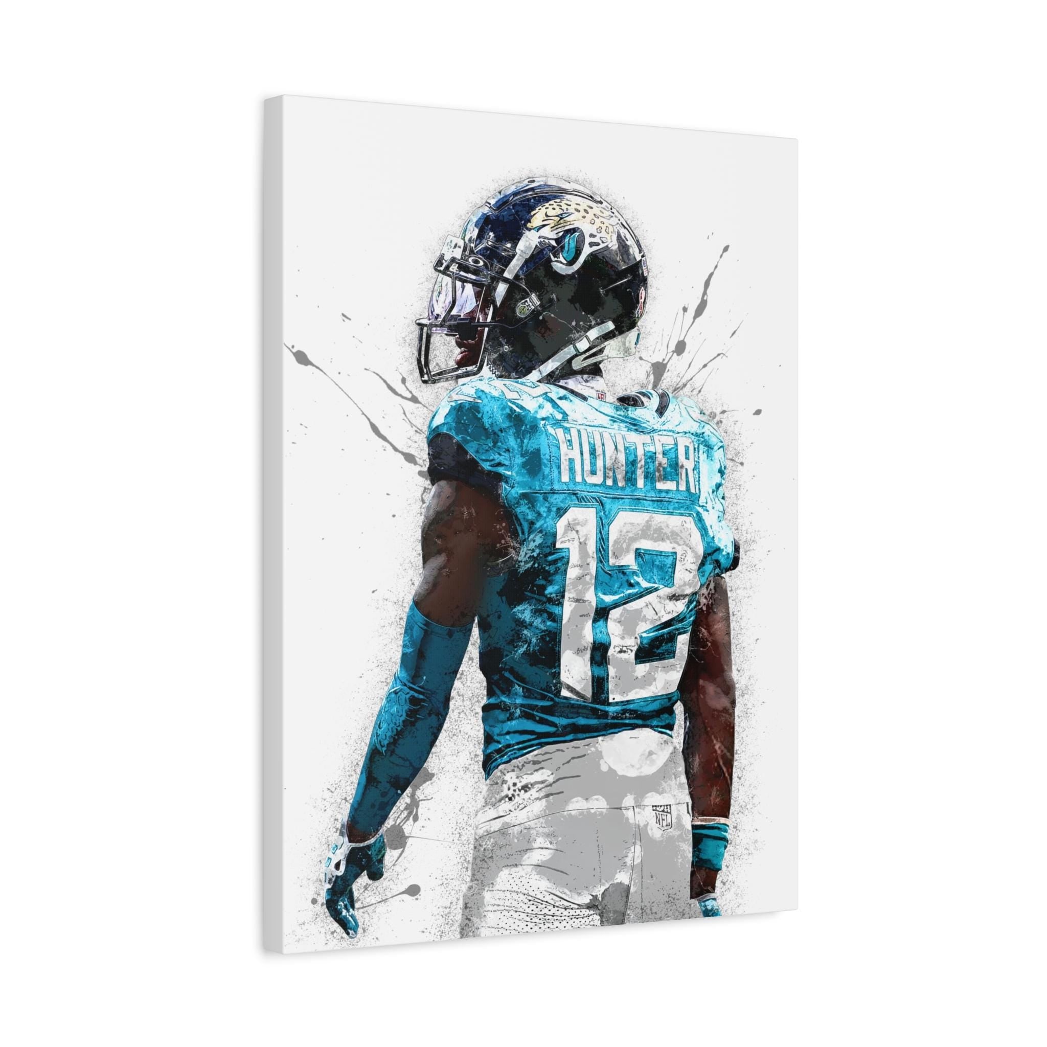 Travis Hunter Poster, Jacksonville Jaguars, Gallery Canvas Wrap or Museum-Quality Poster, Fine Art, Wall Decor for Man Cave, Kids room