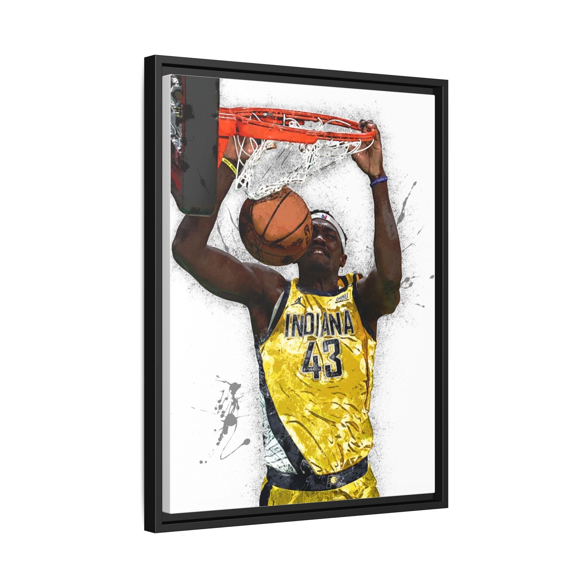 Pascal Siakam Dunk Poster, Indiana Pacers, Gallery Canvas Wrap, Premium Poster, Man Cave, Kids room, Office