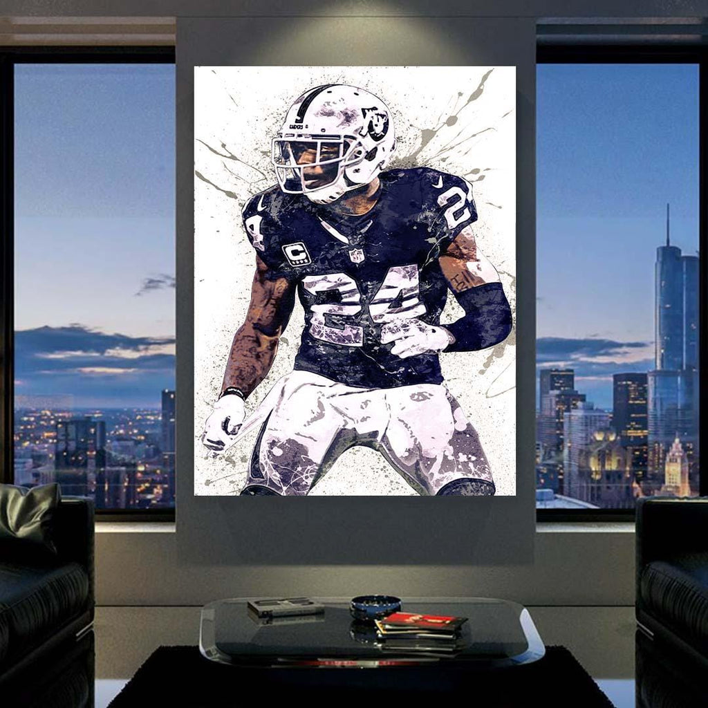 Charles Woodson Poster, Las Vegas Raiders, Gallery Canvas Wrap or Premium Poster, Fine Art, Man Cave, Kids room, Office