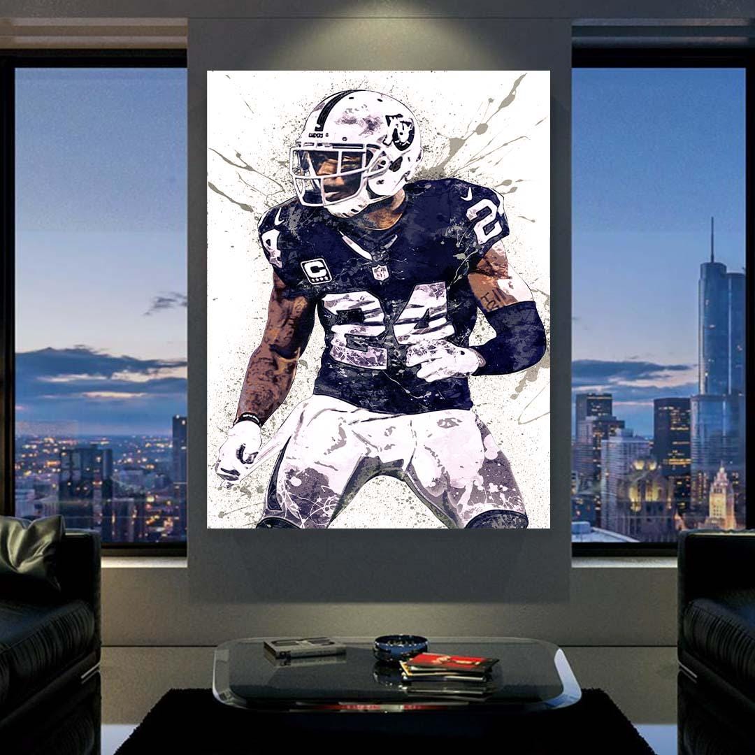 Charles Woodson Poster, Las Vegas Raiders, Gallery Canvas Wrap or Premium Poster, Fine Art, Man Cave, Kids room, Office