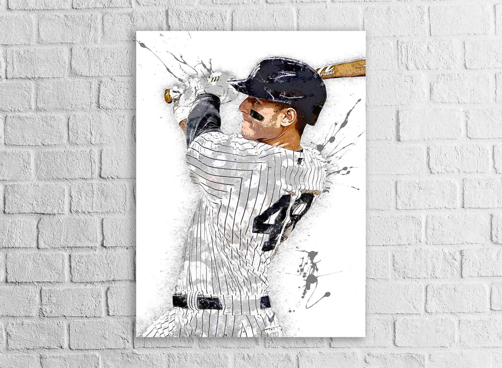 Anthony Rizzo Poster, NY Yankees, Gallery Canvas Wrap or Museum-Quality Poster Print, Fine Art, Wall Decor for Man Cave, Office or Dorm Room