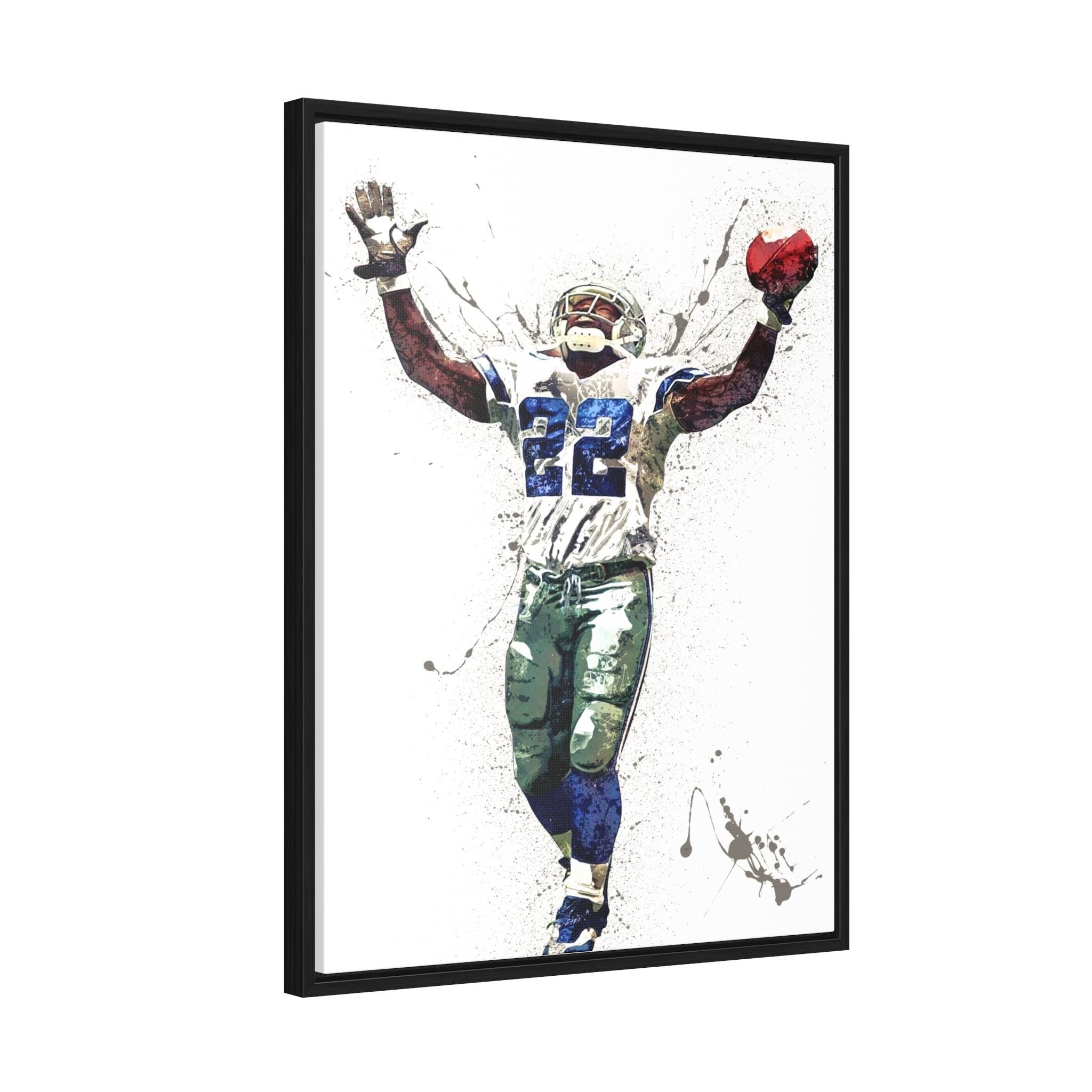 Emmitt Smith Dallas Cowboys Art: Museum-Quality Football Poster or Canvas