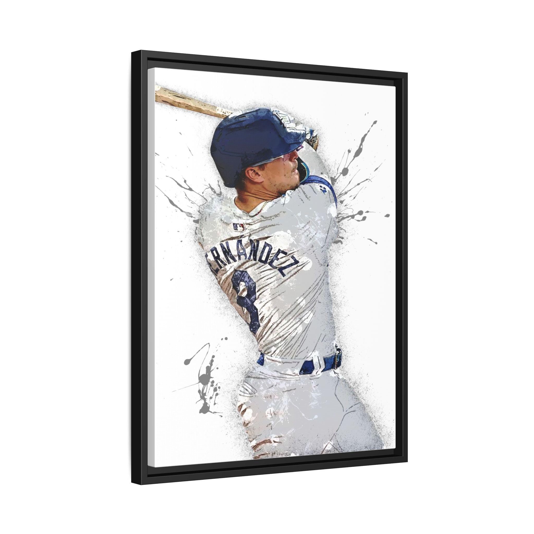 Kiké Hernández Poster, Los Angeles Dodgers, Gallery Canvas Wrap, Fine Art, Wall Decor for Man Cave, Kids room, Dorm Room