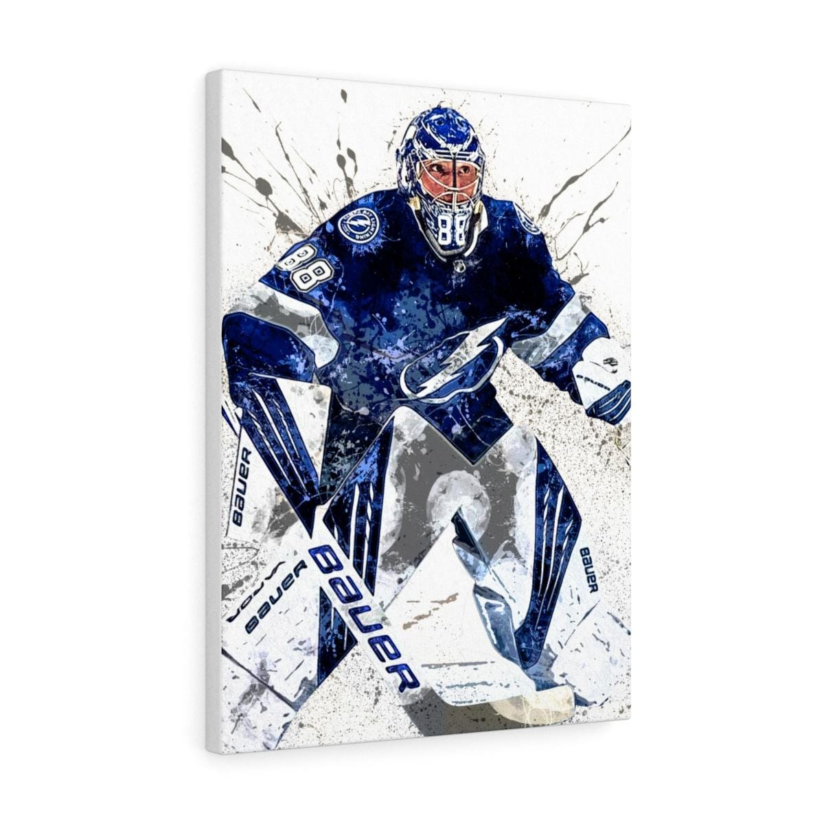 Andrei Vasilevskiy Poster, Tampa Bay Lightning, Gallery Canvas Wrap or Museum-Quality Poster Print, Man Cave, Office or Kids Room