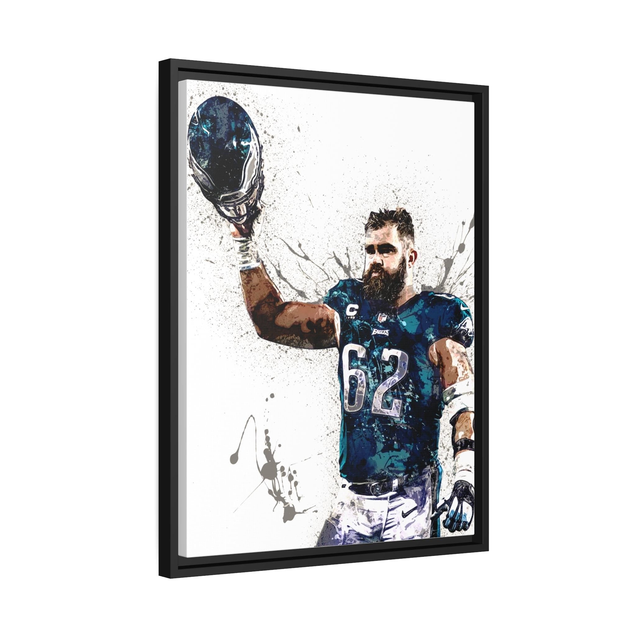 Jason Kelce, Farewell, Philadelphia Eagles, Canvas Wrap or Museum-Quality Poster, Fine Art, Wall Decor for Man Cave, Kids room