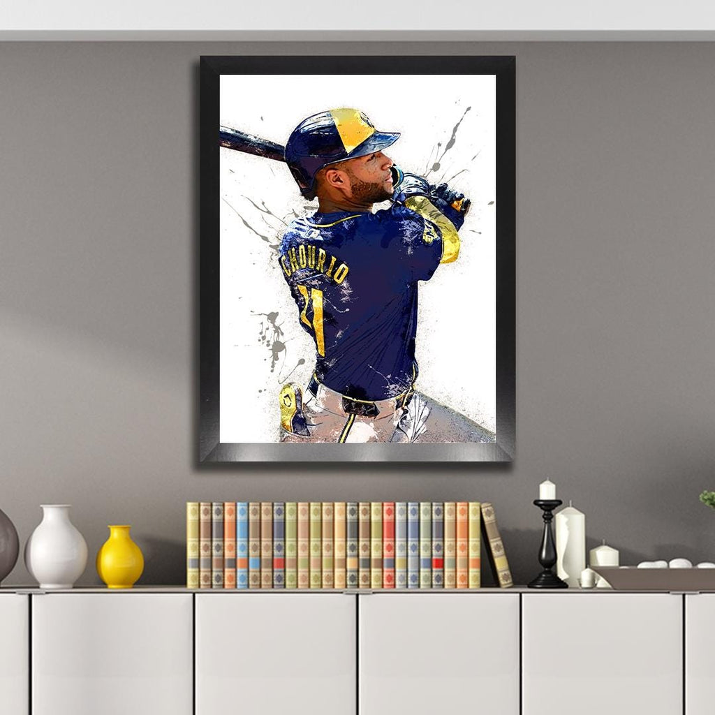 Jackson Chourio Poster: Milwaukee Brewers Art, Man Cave Decor
