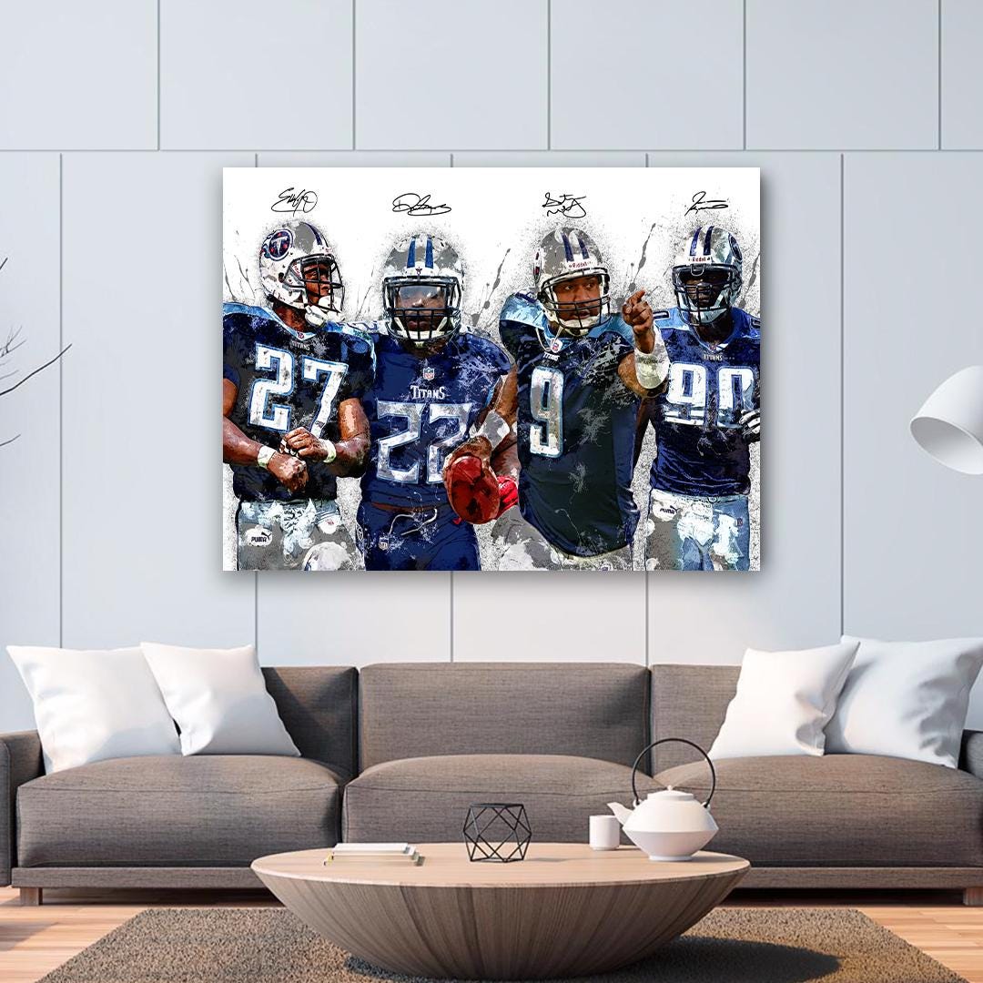Titans Legends, Tennessee Titans, Gallery Canvas Wrap, Museum-Quality Poster, Wall Art, Man Cave, Kids room, Office