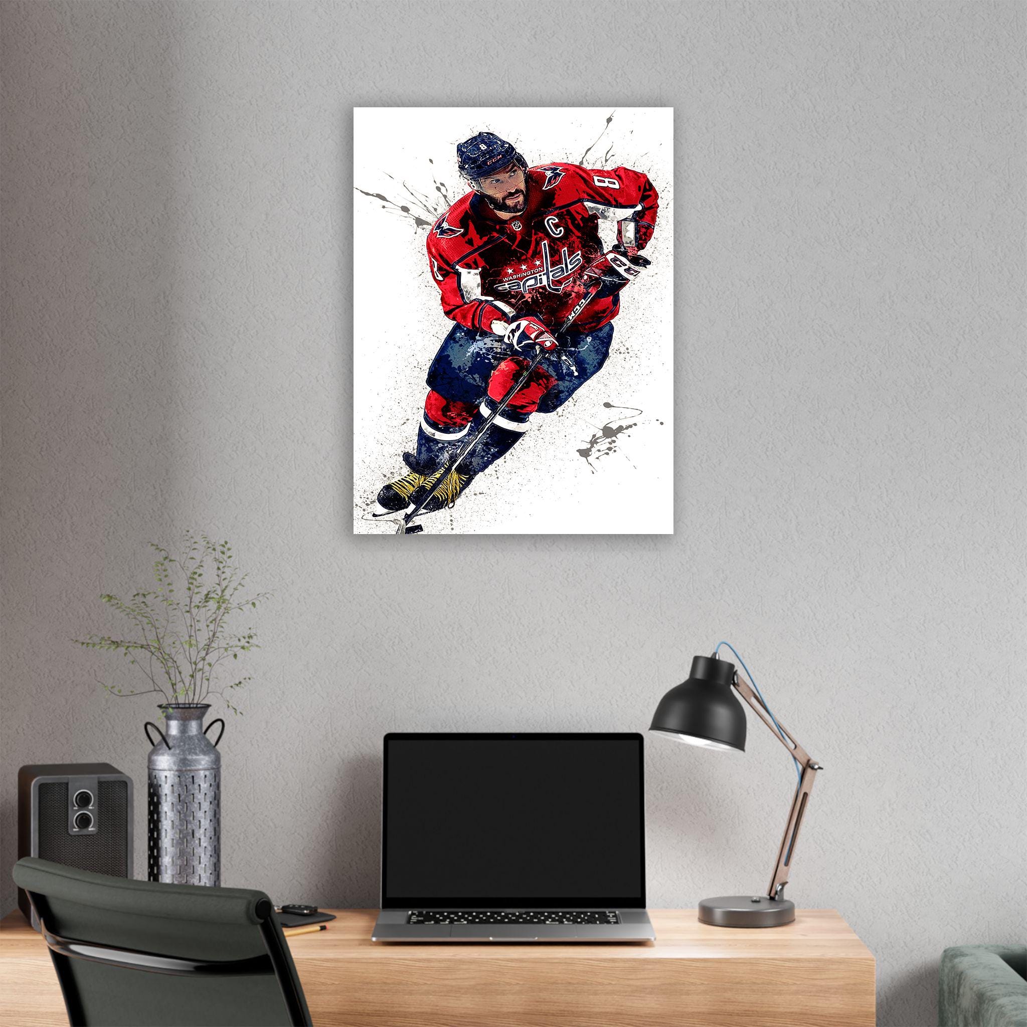 Alexander Ovechkin Poster, Washington Capitals, Gallery Canvas Wrap or Museum-Quality Poster, Man Cave, Kids room, Office