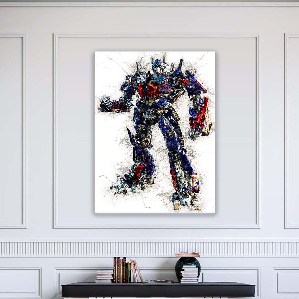Optimus Prime Poster, Transformers, Gallery Canvas Wrap or Museum-Quality Poster Print, Fine Art, Man Cave, Office or Kids Room