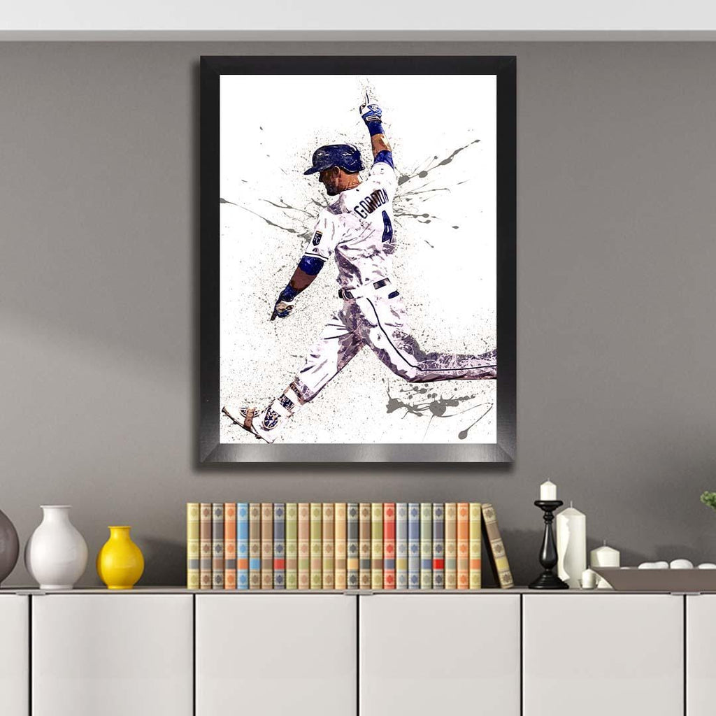 Alex Gordon Poster, Homerun Celebration, Kansas City Royals, Gallery Canvas Wrap, Premium Poster, Man Cave, Kids room, Dorm Room, Kids Room