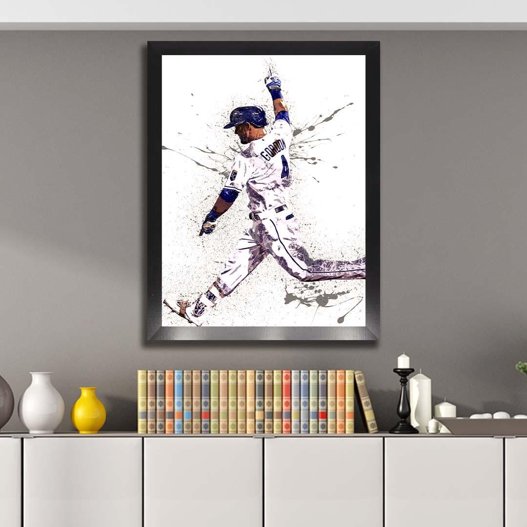 Alex Gordon Poster, Homerun Celebration, Kansas City Royals, Gallery Canvas Wrap, Premium Poster, Man Cave, Kids room, Dorm Room, Kids Room