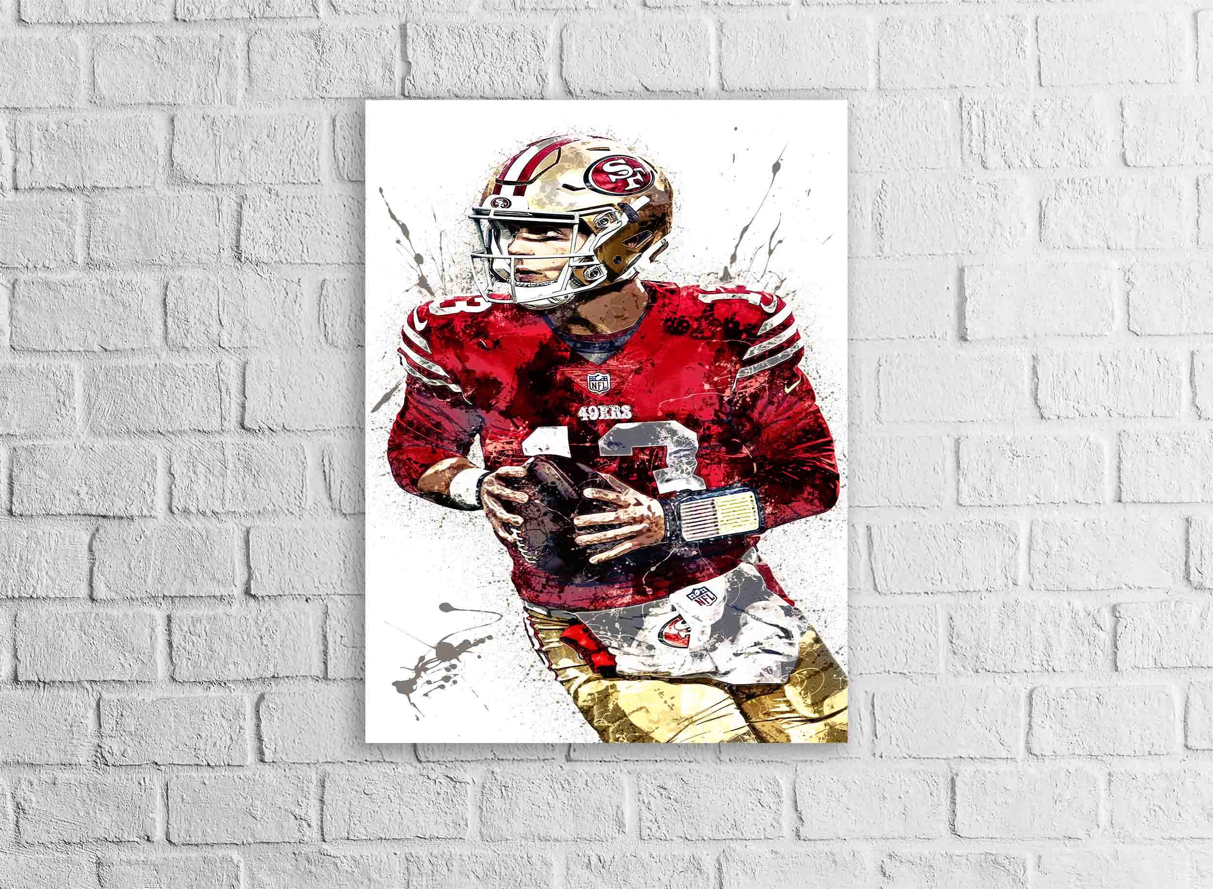 Brock Purdy, San Francisco 49ers, Gallery Canvas Wrap or Museum-Quality Poster, Fine Art, Wall Decor for Man Cave, Kids room, Dorm
