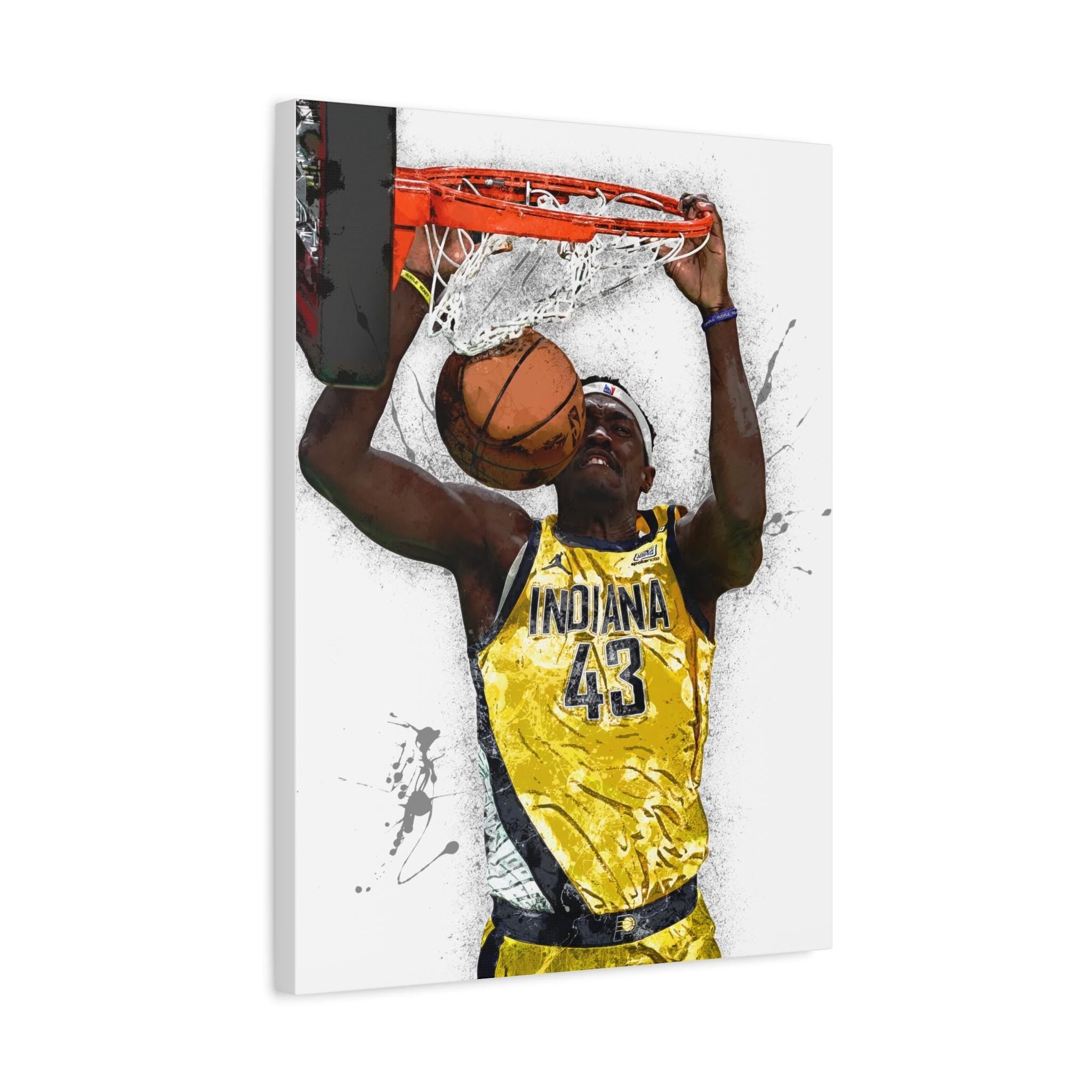 Pascal Siakam Dunk Poster, Indiana Pacers, Gallery Canvas Wrap, Premium Poster, Man Cave, Kids room, Office