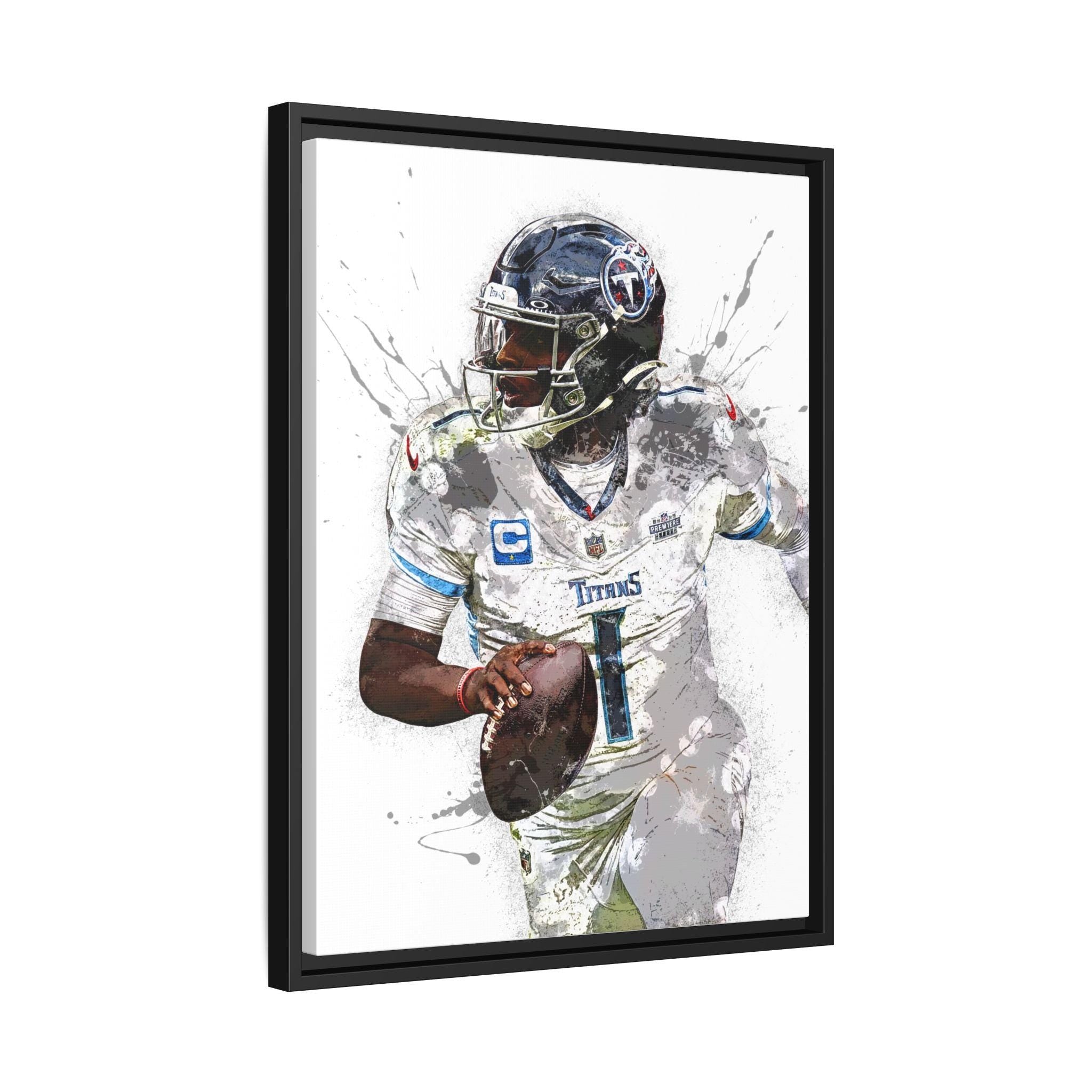 Cam Ward Poster, Tennessee Titans, Gallery Canvas Wrap: Man Cave, Kids room, Office Wall Art