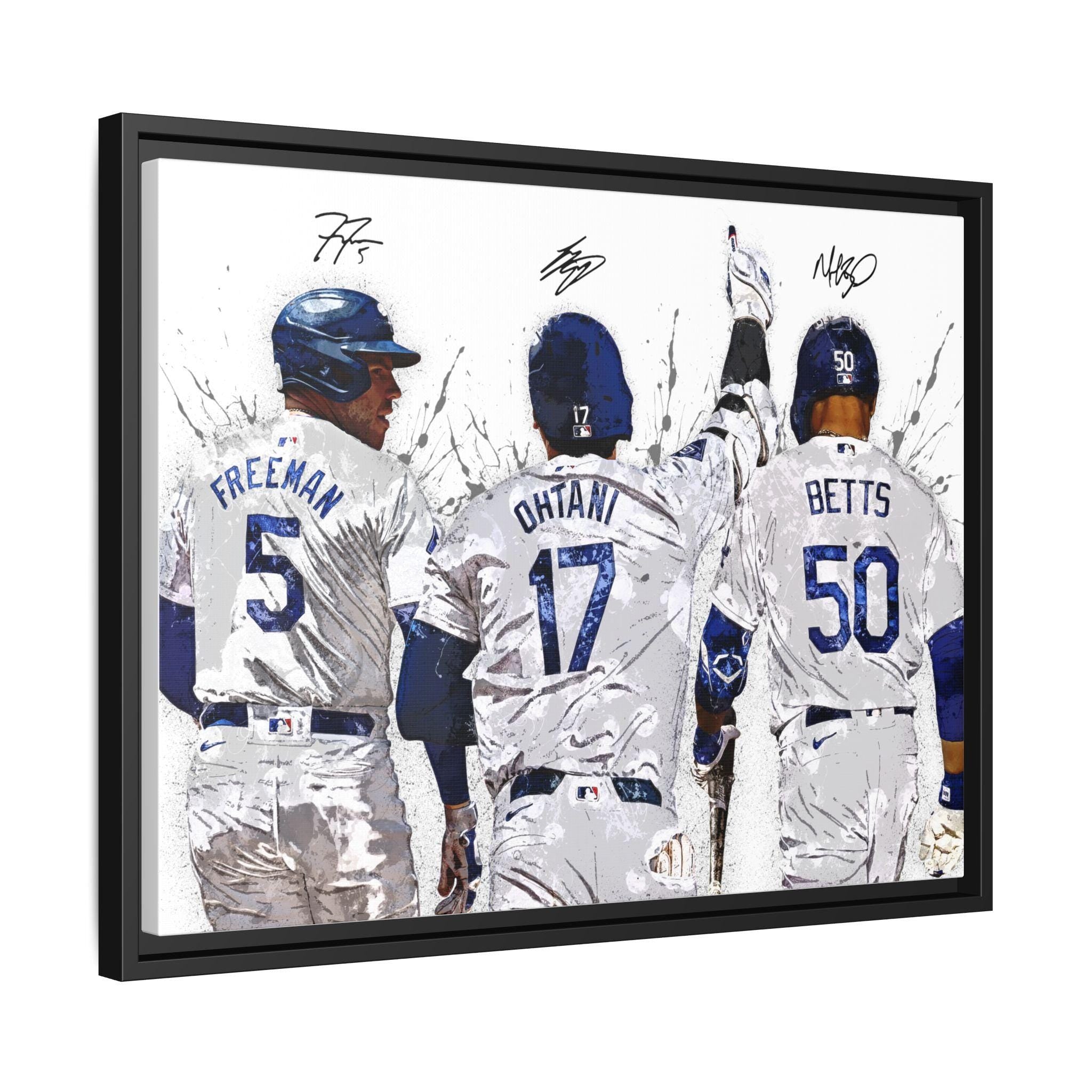 Mookie Betts, Freddie Freeman, Los Angeles Dodgers, Gallery Canvas Wrap, Fine Art, Wall Decor for Man Cave, Kids room, Dorm Room