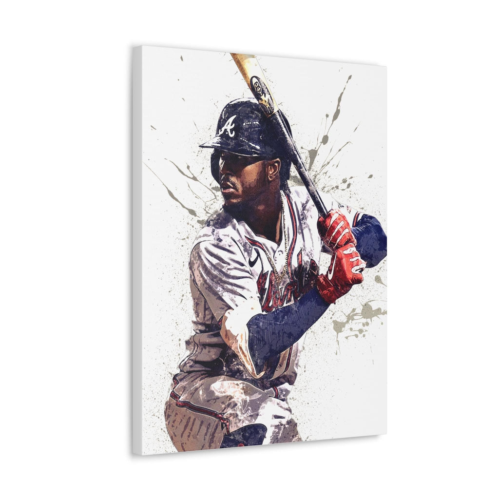 Ozzie Albies Poster, Atlanta Braves, Gallery Canvas Wrap, Fine Art, Wall Decor for Man Cave, Kids room, Dorm Room