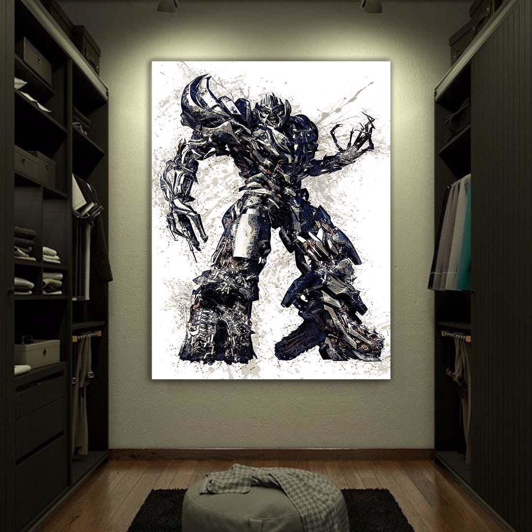 Megatron Poster, Transformers, Gallery Canvas Wrap or Museum-Quality Poster Print, Fine Art, Man Cave, Office or Kids Room