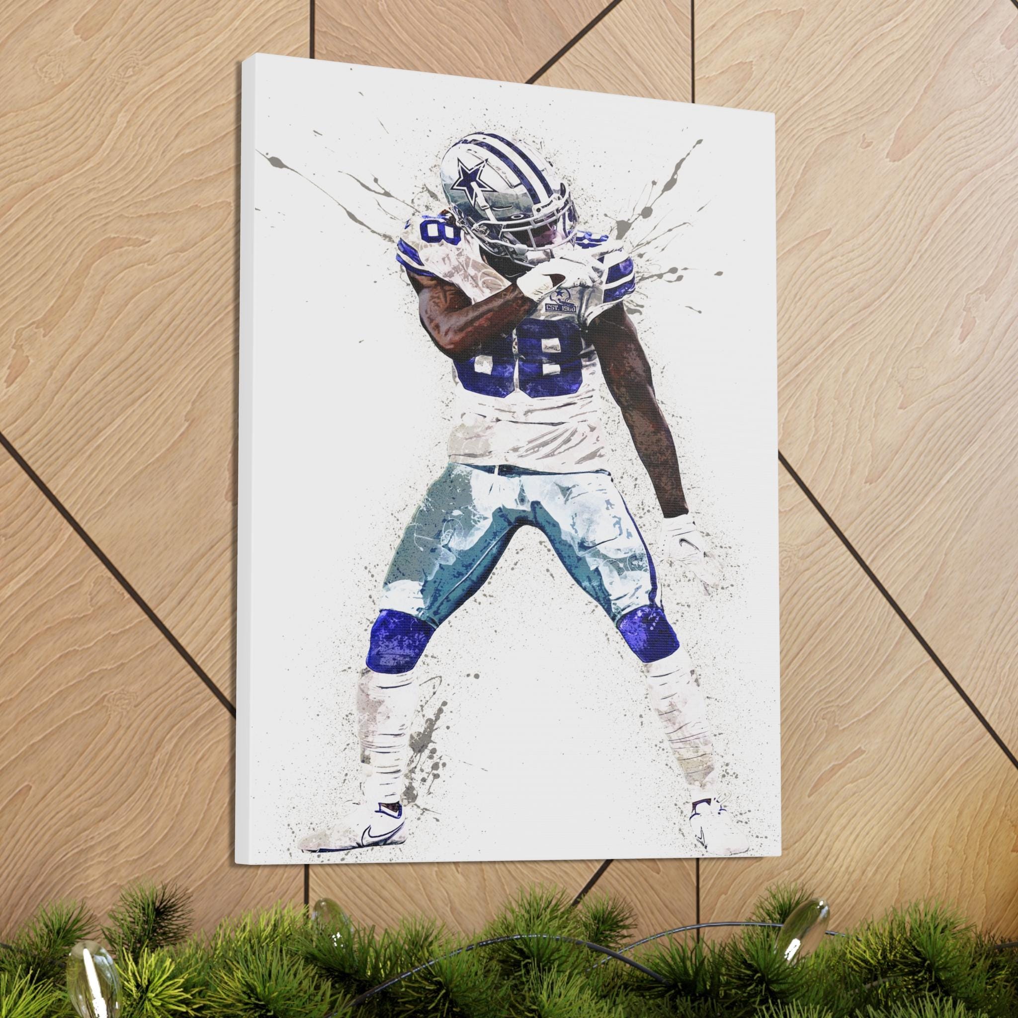 CeeDee Lamb, Celebration, Dallas Cowboys, Gallery Canvas Wrap or Museum-Quality Poster, Fine Art, Man Cave, Kids room, Dorm Room, Office