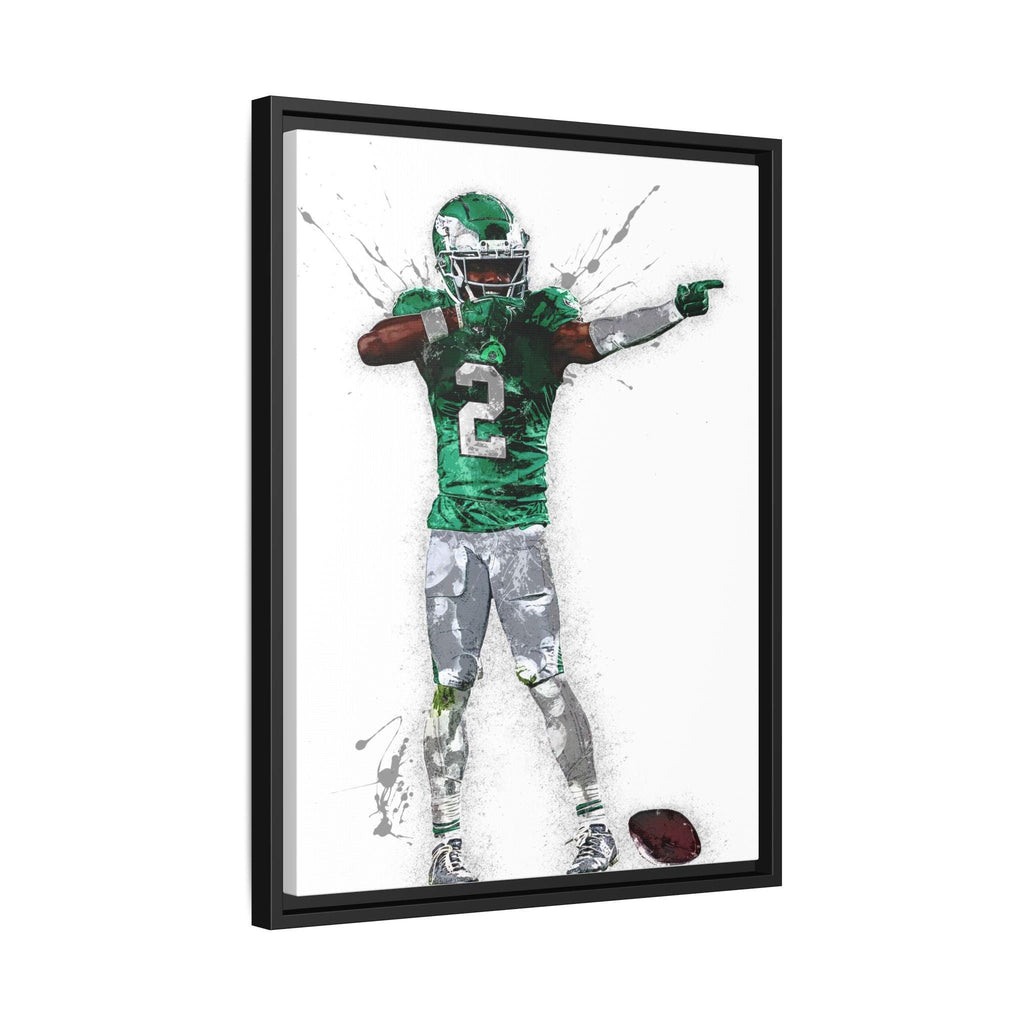 Jahan Dotson Poster, "Touchdown Celebration", Philadelphia Eagles, Gallery Canvas Wrap or Premium Poster, Man Cave, Kids room, Office